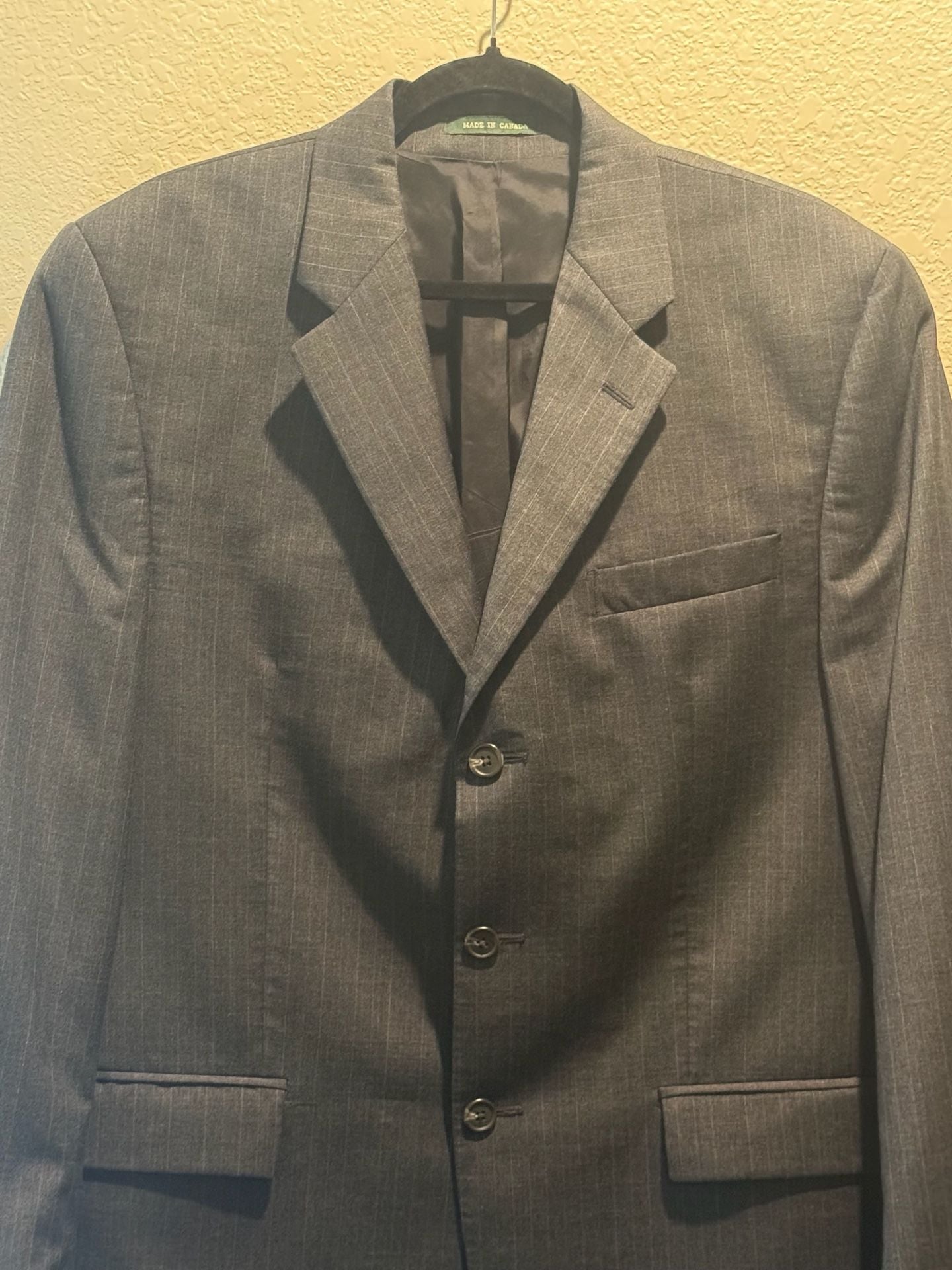 Ralph Lauren Green Label Wool Pinstripe Sport Coat Suit Jacket Blazer Gray 40L 3