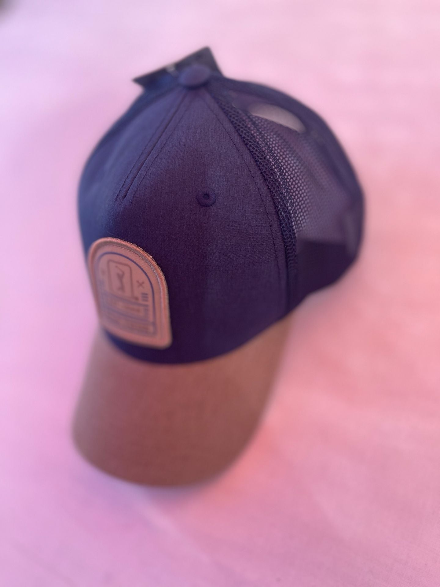 PGA Tour Trucker Hat Blue Brown Mesh Patch Est. 1968 5