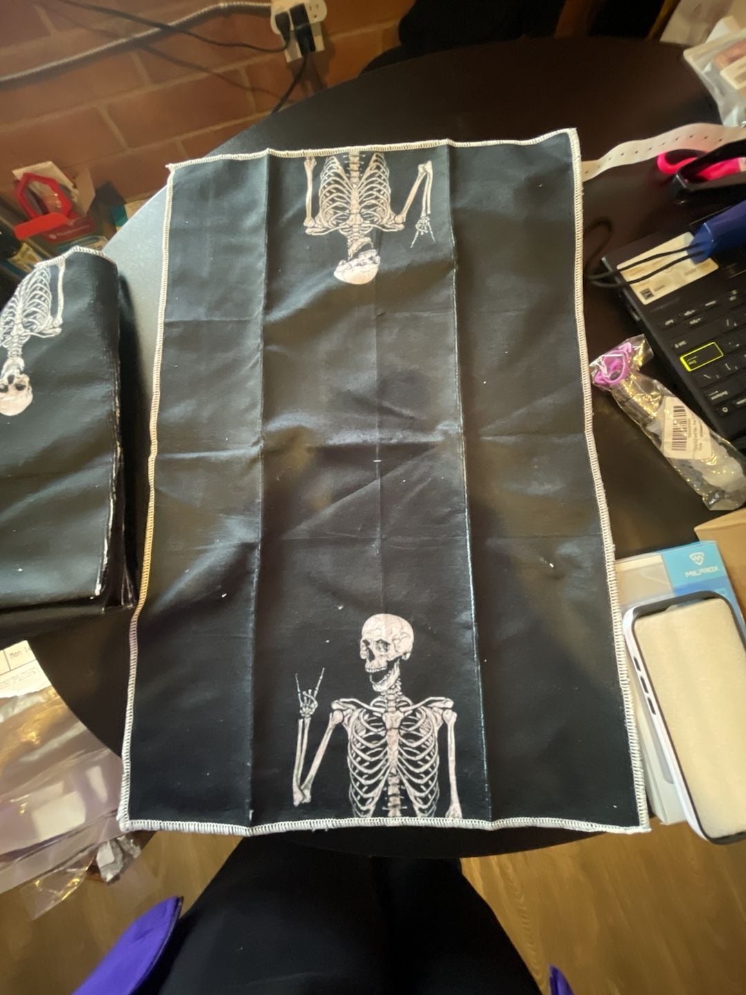 Kinlop 4 Pcs Halloween Kitchen Towels Skeleton Skull Rock 24x16 1