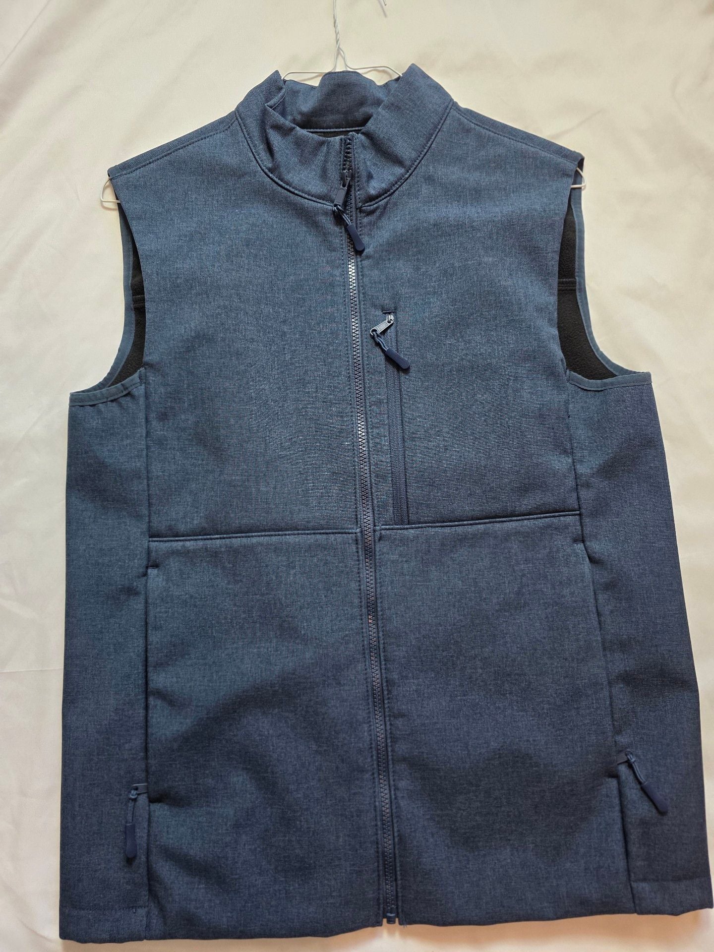 Quince Softshell Full-Zip Vest Heather Deep Navy 2