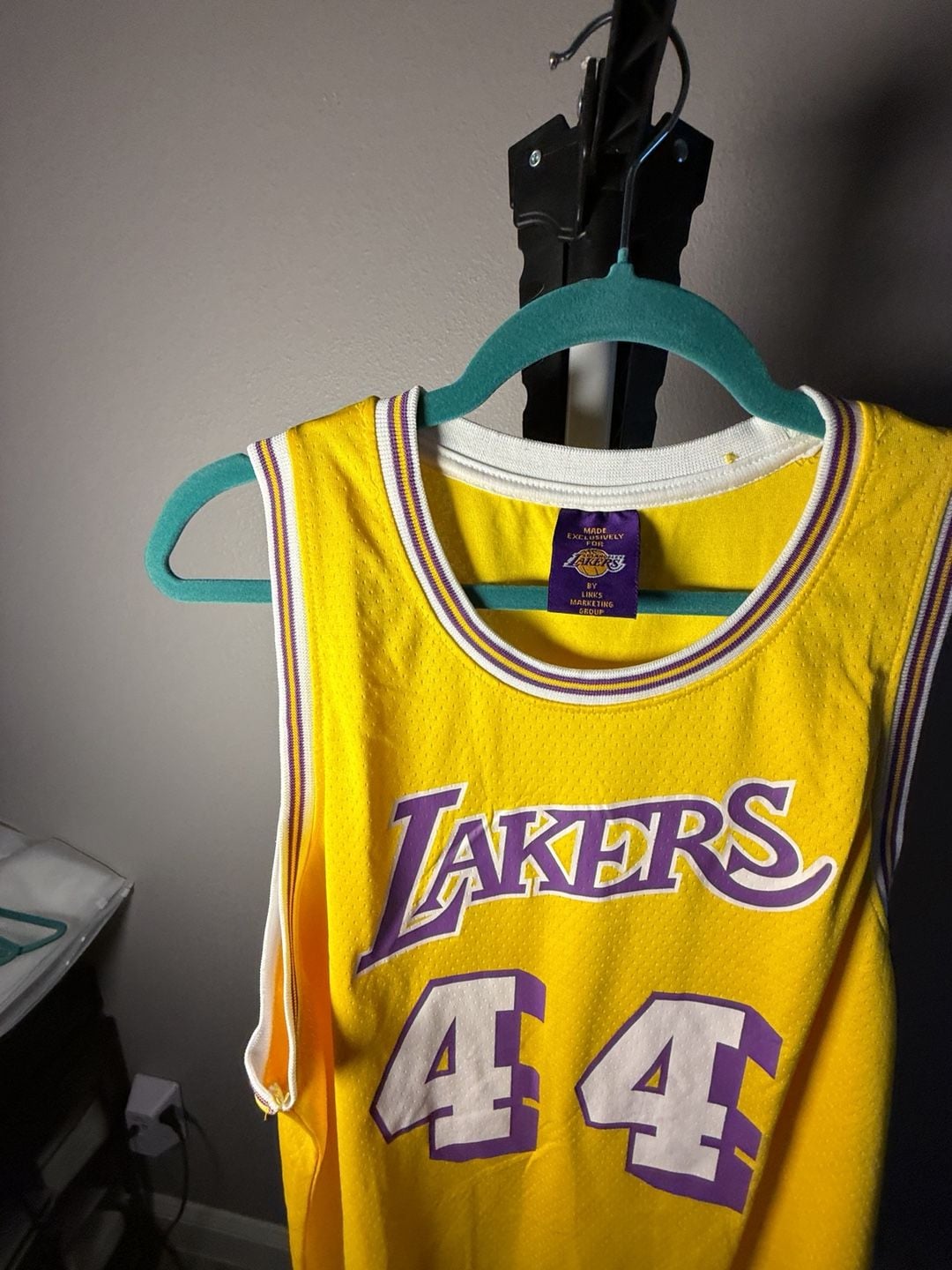 Los Angeles Lakers Jerry West 44 Links Marketing Group Jersey 5