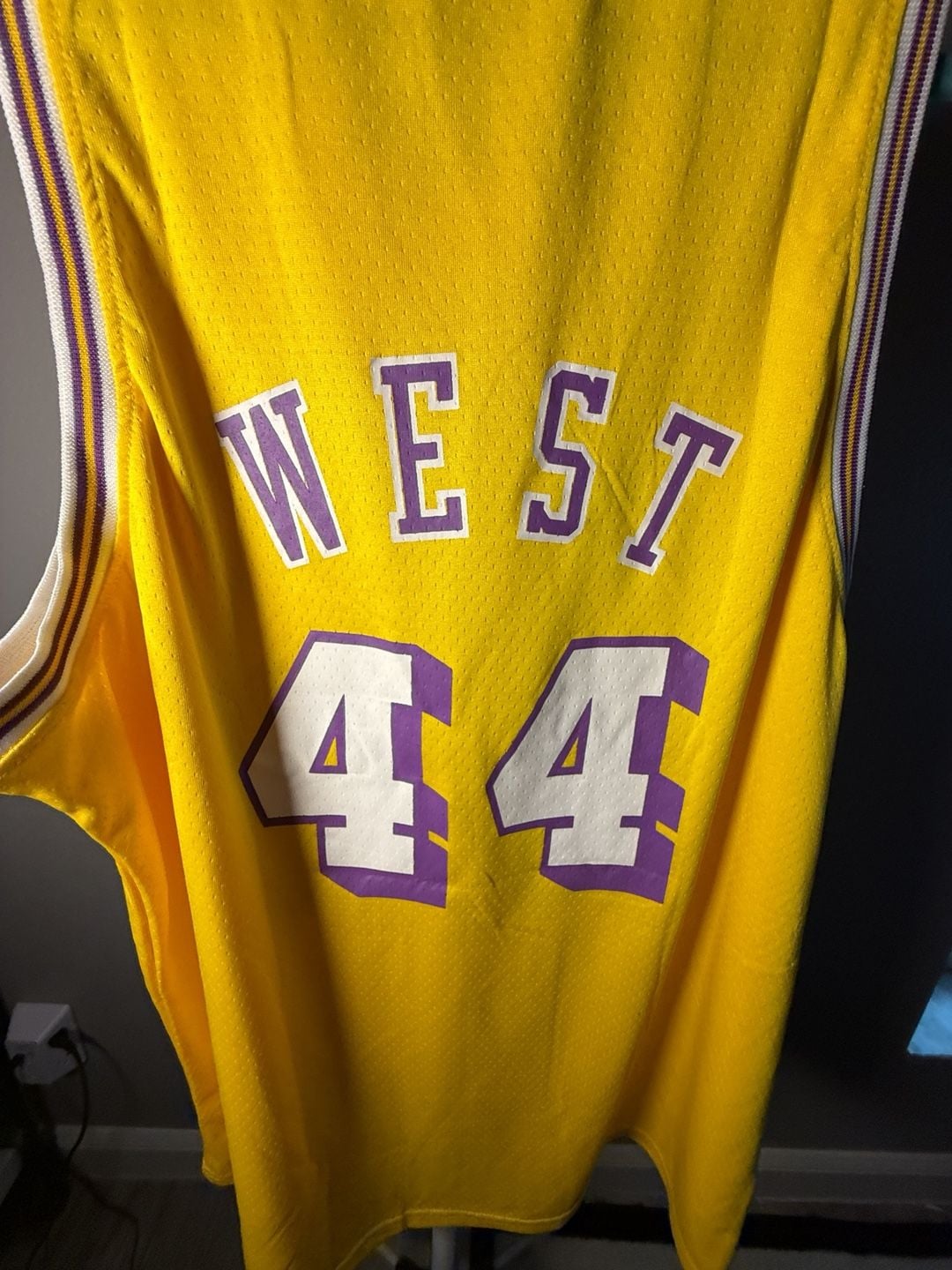 Los Angeles Lakers Jerry West 44 Links Marketing Group Jersey 8