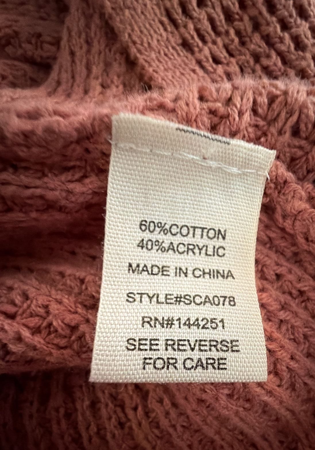 Moon & Madison Twist Front Sweater Size M Pink New 4
