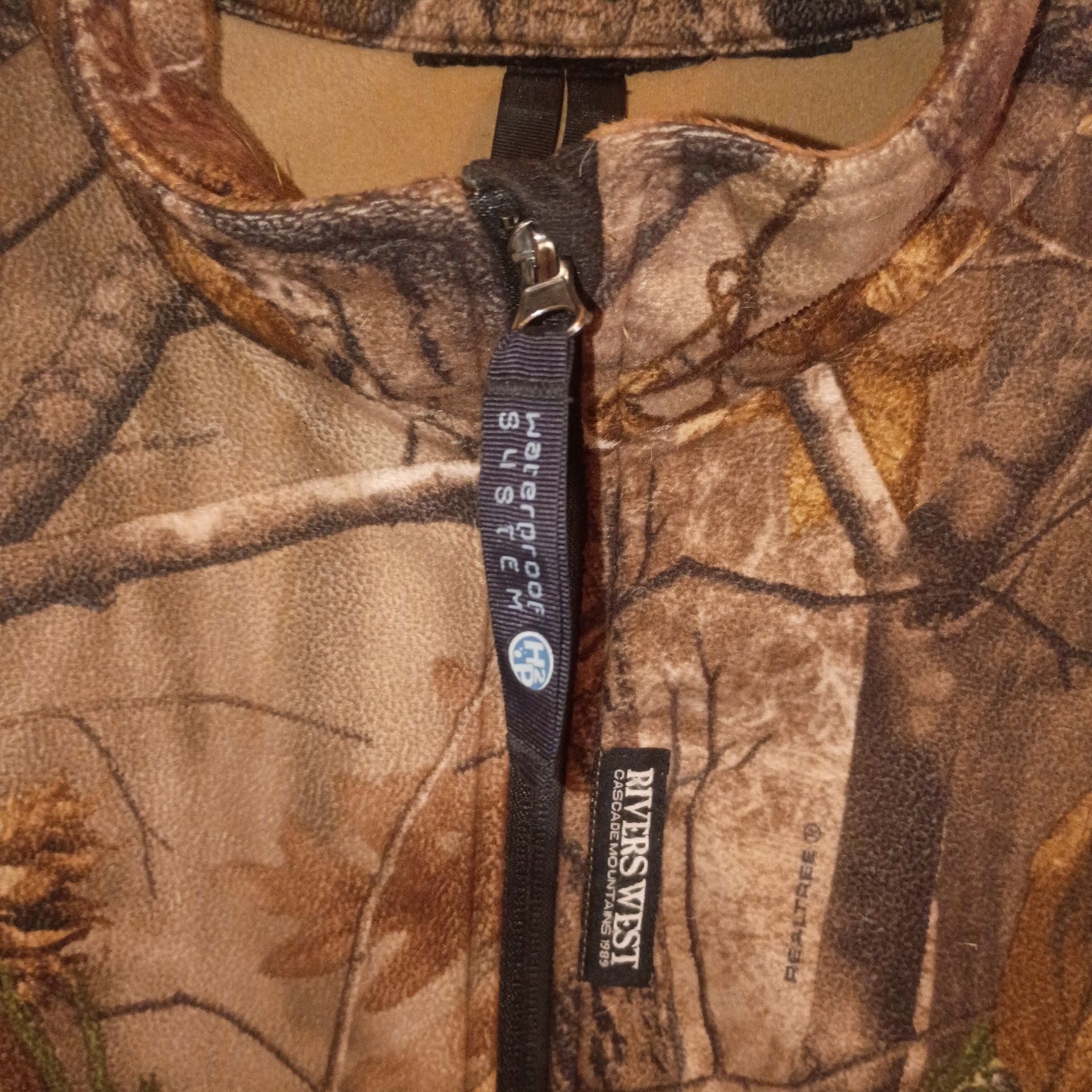 Rivers West Fleece Jacket Realtree Camo Waterproof System size L 3