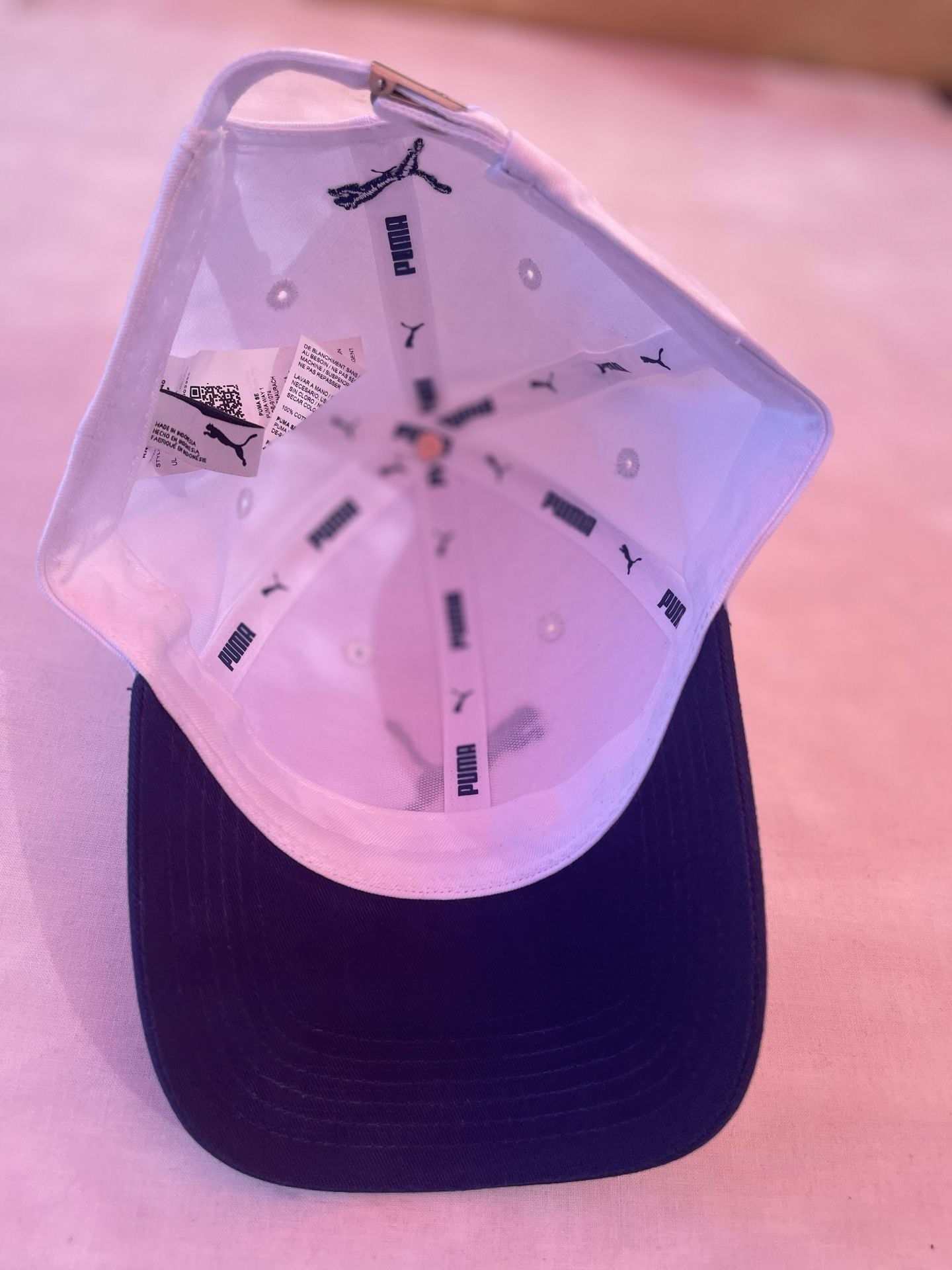 Puma Archive Logo Baseball Cap OSFA White Blue Cotton 7