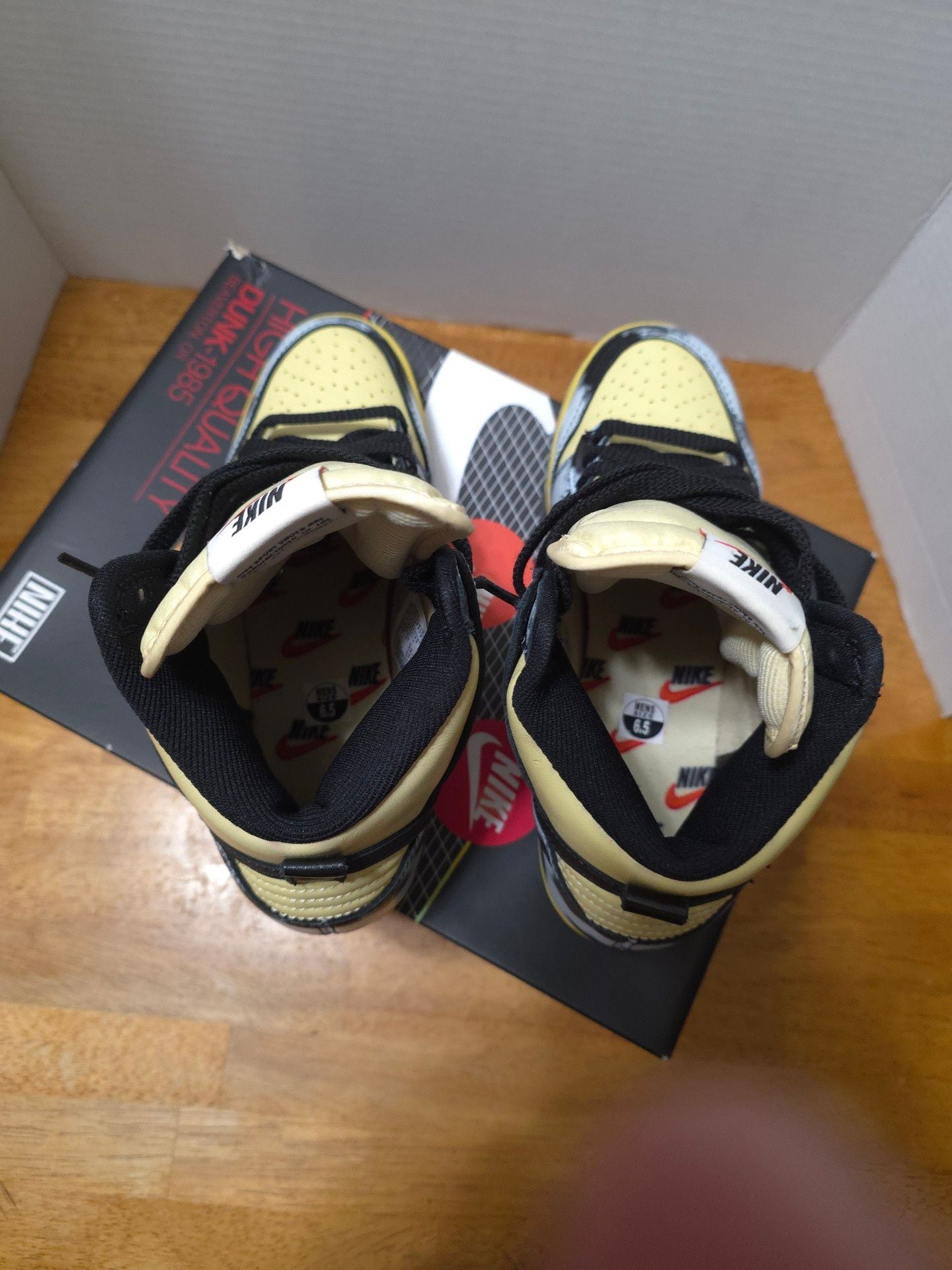 Nike Dunk High 1985 SP Size 6.5 Lemon Drop Acid Wash 6