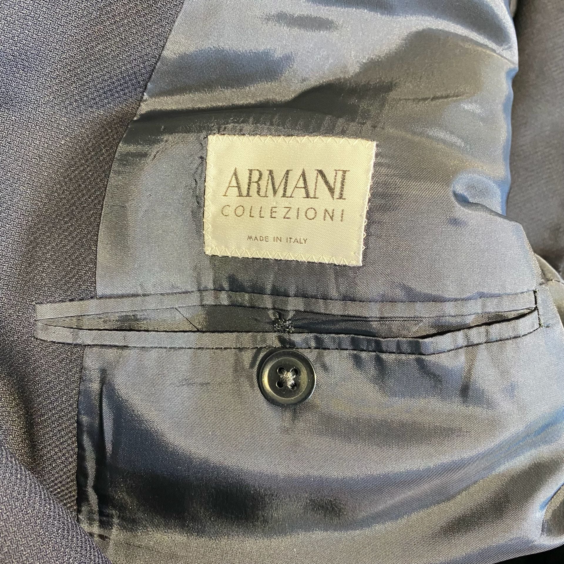 Armani Collezioni Suit Jacket Size 50 Navy Blue Wool Blazer 3