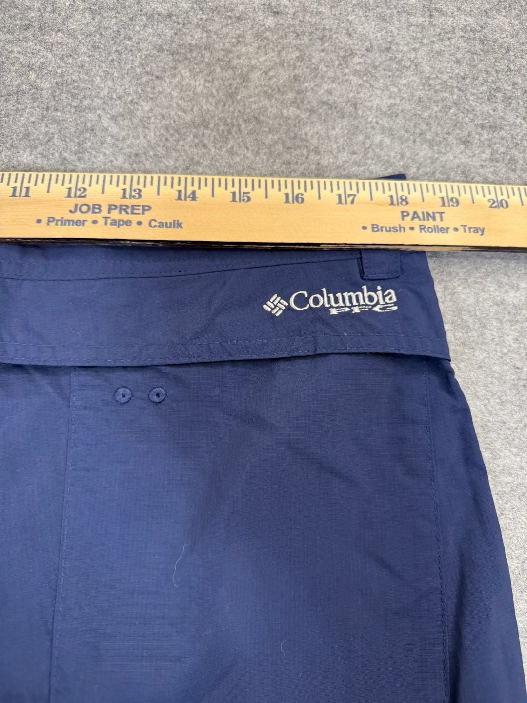 Columbia PFG Nylon Cargo Fishing Pants Size 36x32 Navy Blue Hiking 7