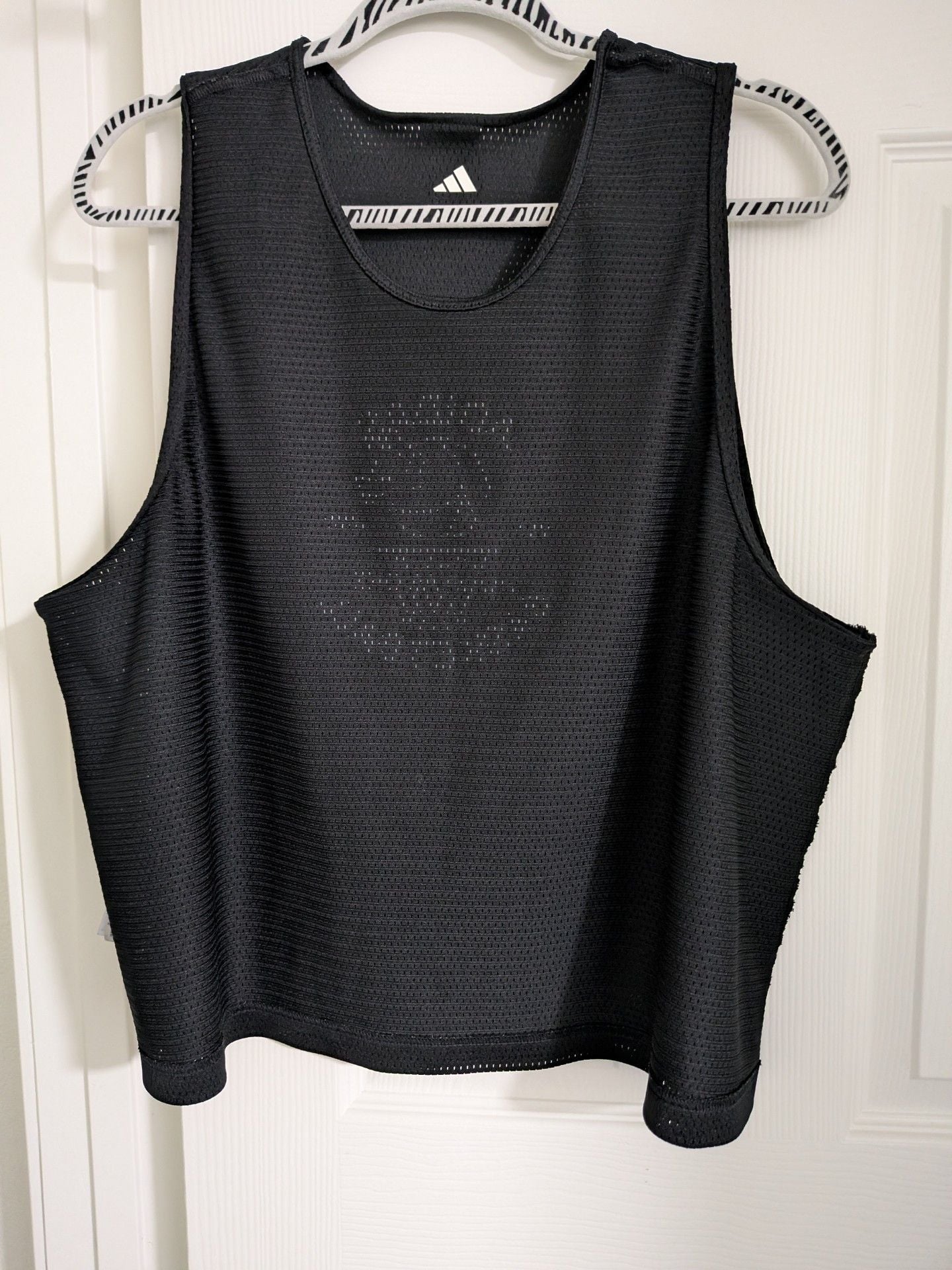 Adidas Hoop As One Basketball Tank Top Size M Black Mesh 7