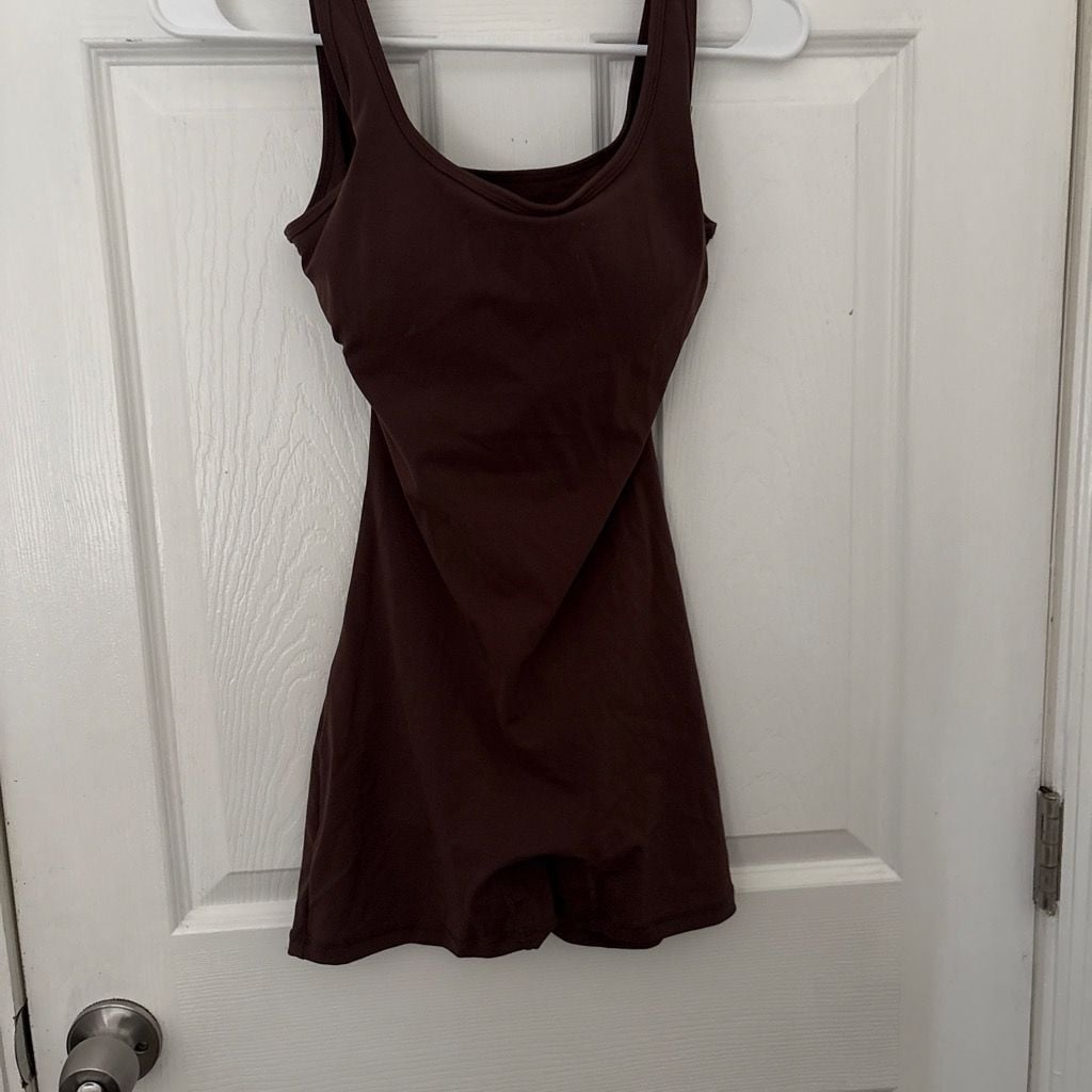 OFFLINE by Aerie Real Me Square Neck Mini Dress Brown 2