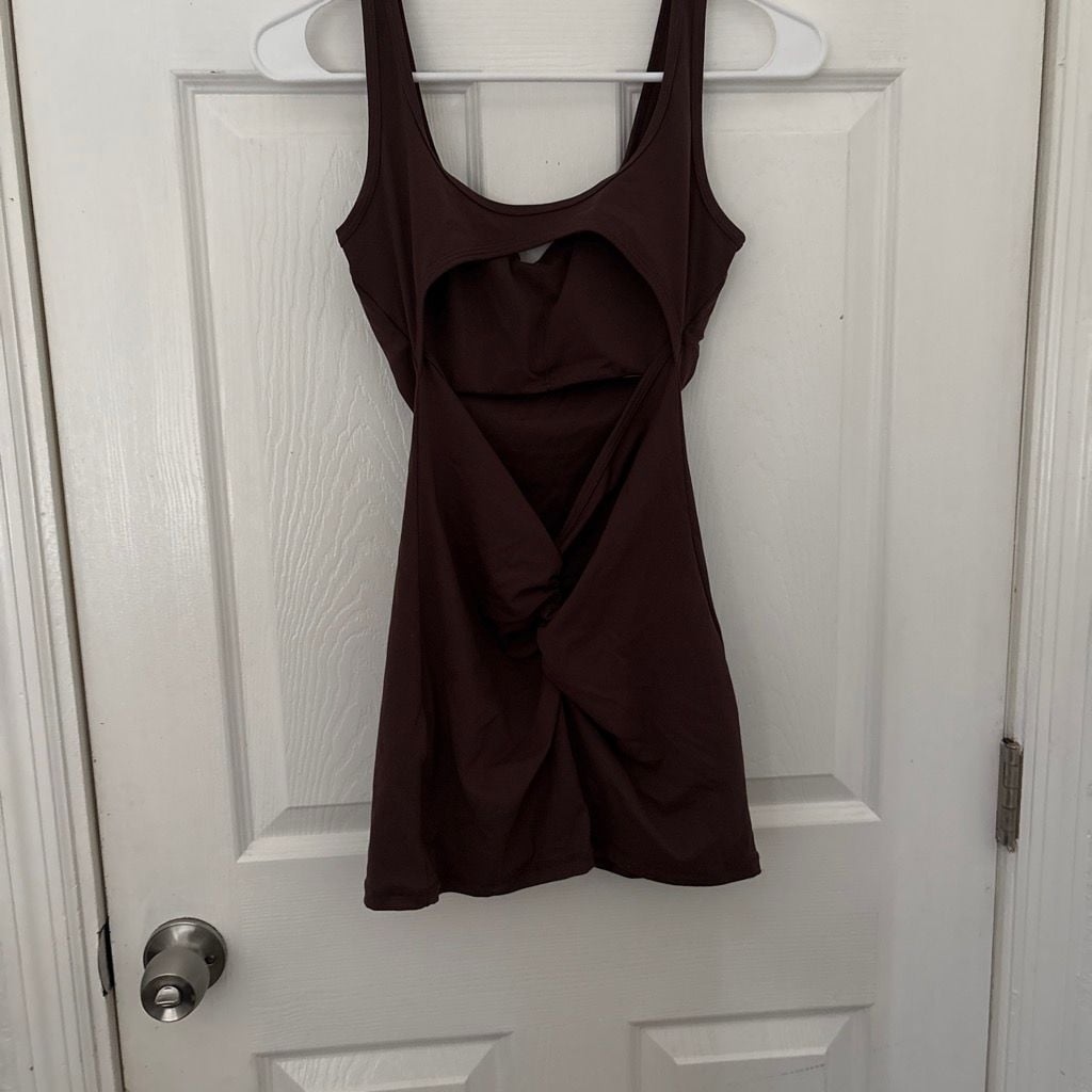 OFFLINE by Aerie Real Me Square Neck Mini Dress Brown 3