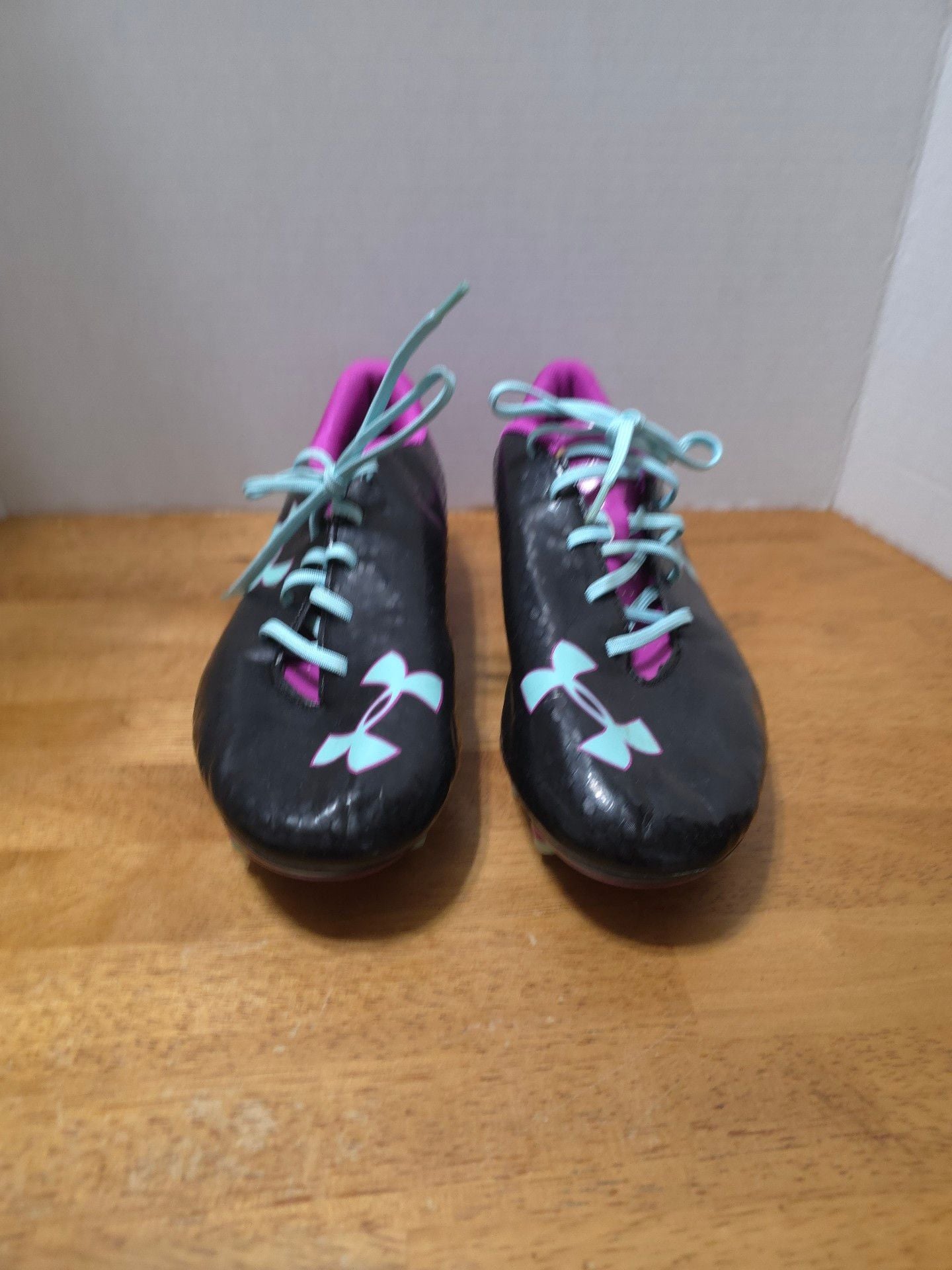 Under Armour Blur IV Football Cleats Black Pink Blue 3