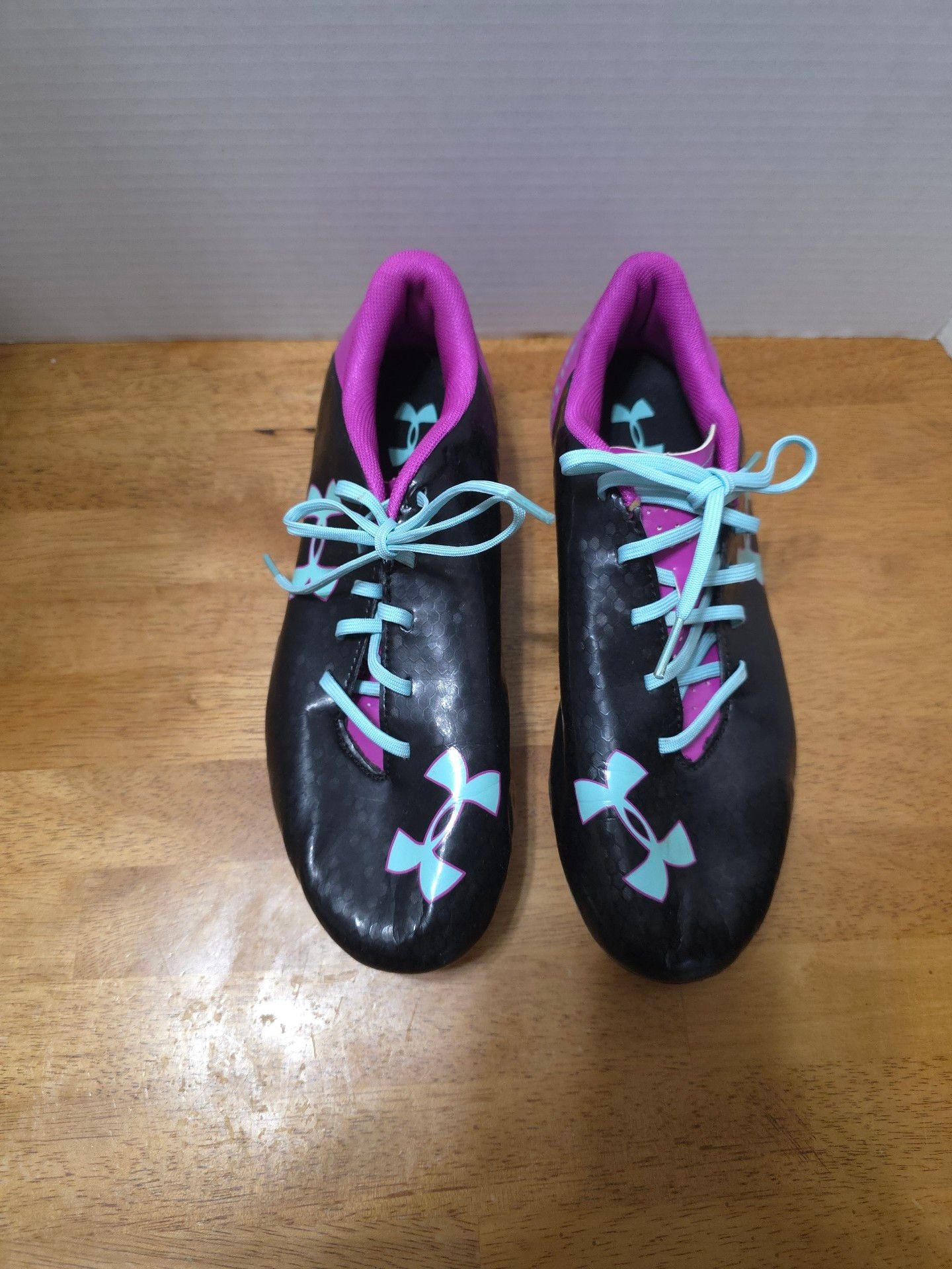 Under Armour Blur IV Football Cleats Black Pink Blue 4