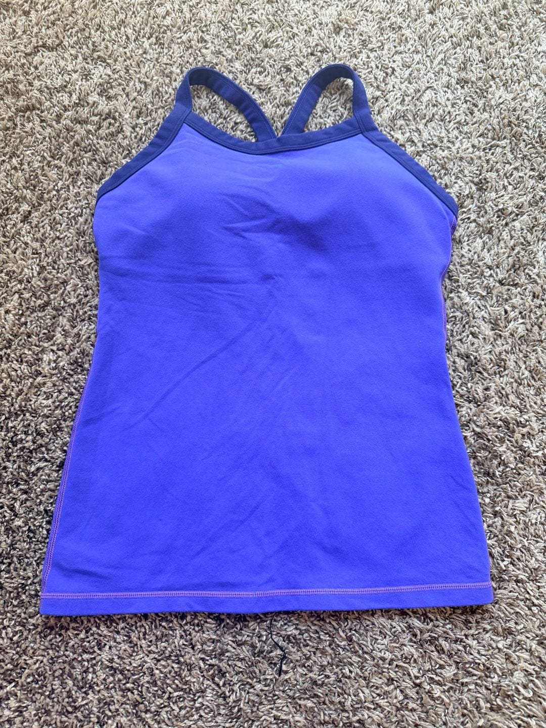 Lululemon Power Y Tank Top Size 6 Purple Athletic Workout 2
