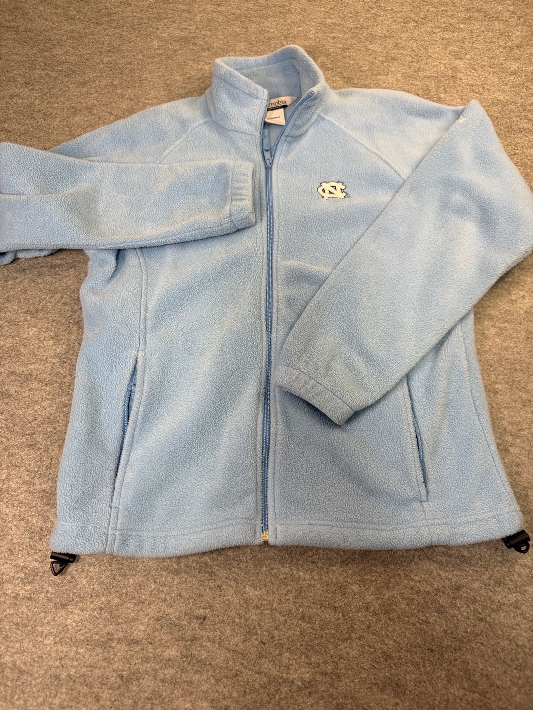 Columbia North Carolina Tar Heels Fleece Jacket Size S Blue Full-Zip 2