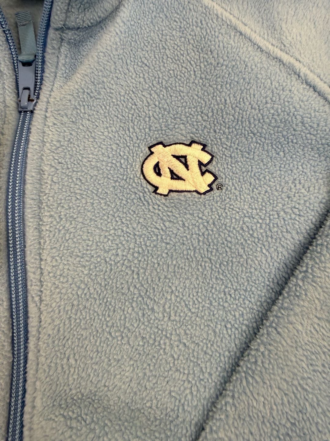 Columbia North Carolina Tar Heels Fleece Jacket Size S Blue Full-Zip 3