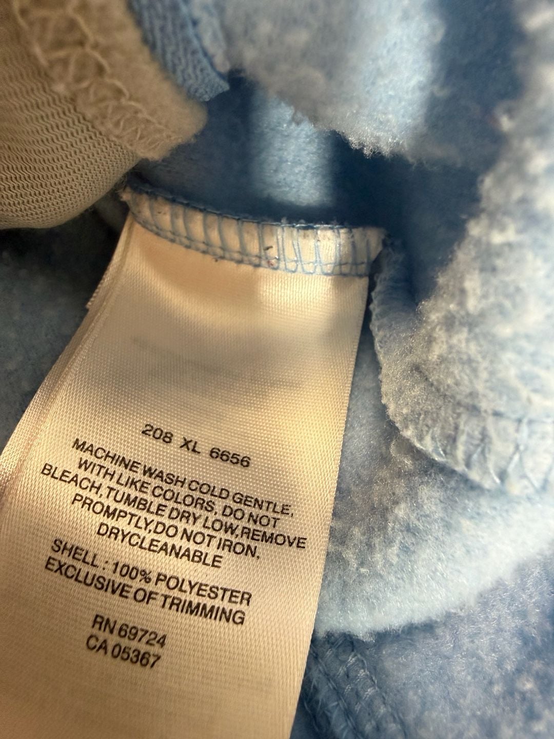 Columbia North Carolina Tar Heels Fleece Jacket Size S Blue Full-Zip 5