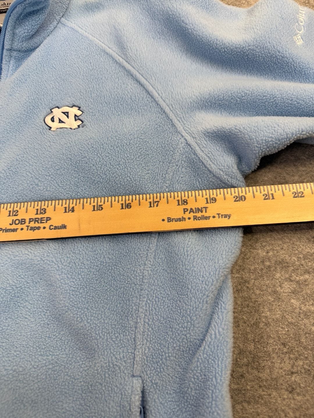 Columbia North Carolina Tar Heels Fleece Jacket Size S Blue Full-Zip 7