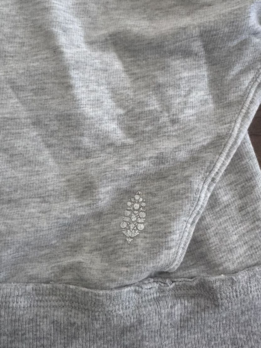 FP Movement Lara Pullover Sweatshirt Size S Gray Mock Neck Dolman Sleeve 4
