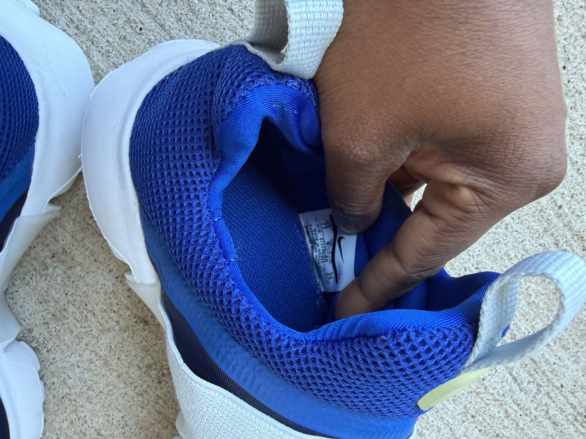 Nike Presto Extreme Size 7Y Blue White Slip On Sneakers 4