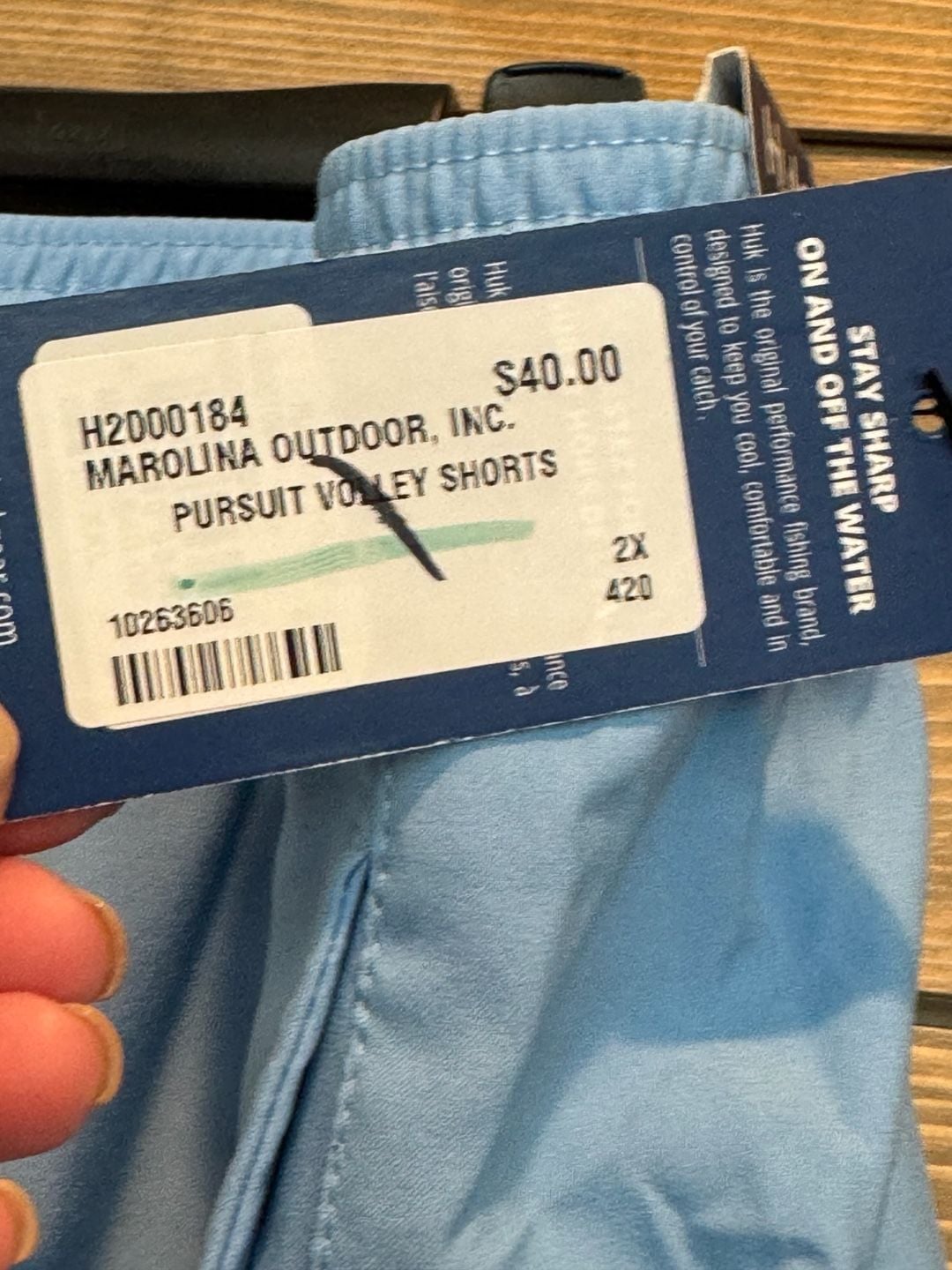 Huk Pursuit Volley Shorts XXL Light Blue Performance Swim Trunks 5