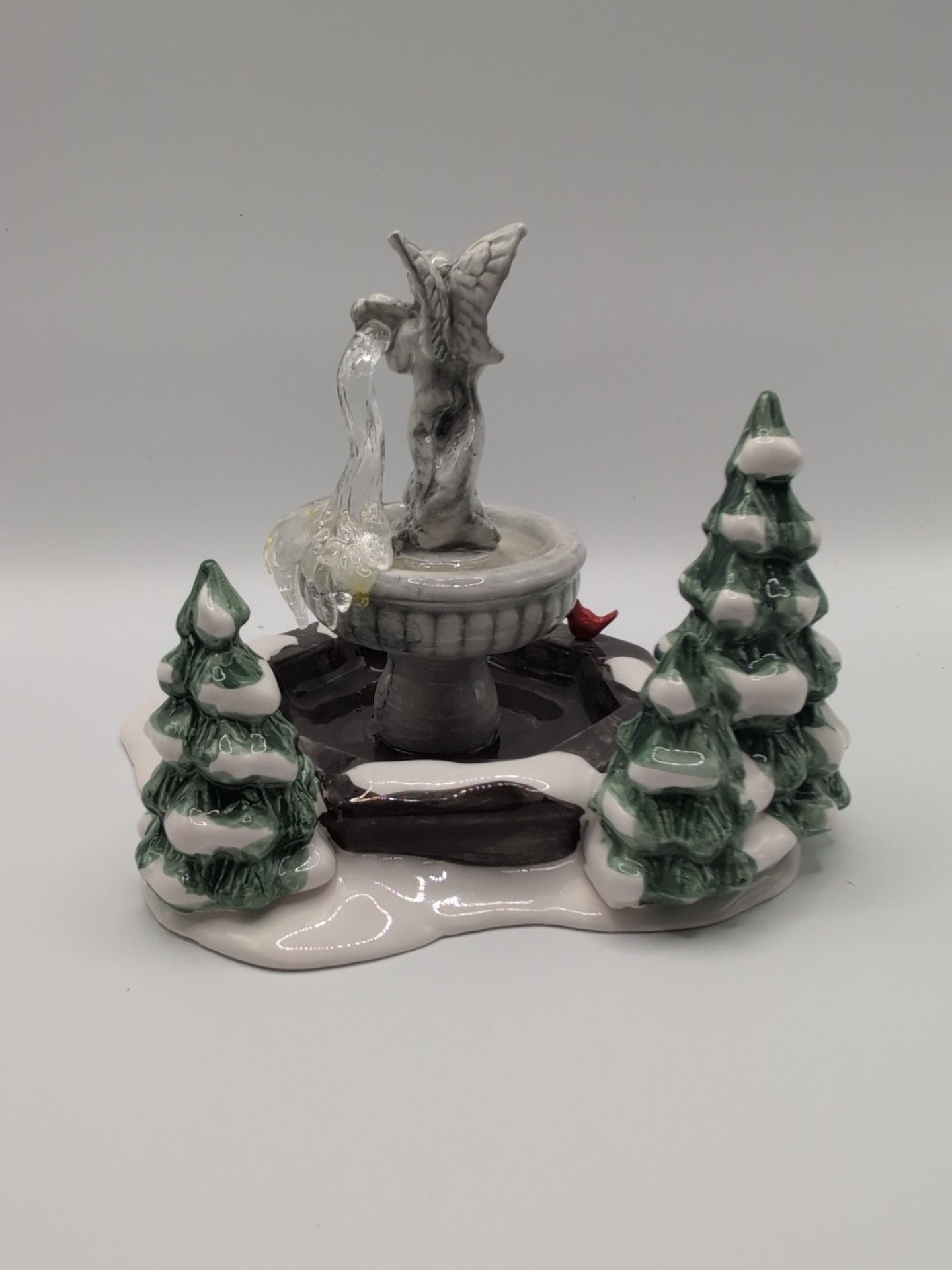 Department 56 Snow Village Winter Fountain Handpainted Ceramic Accessory 6