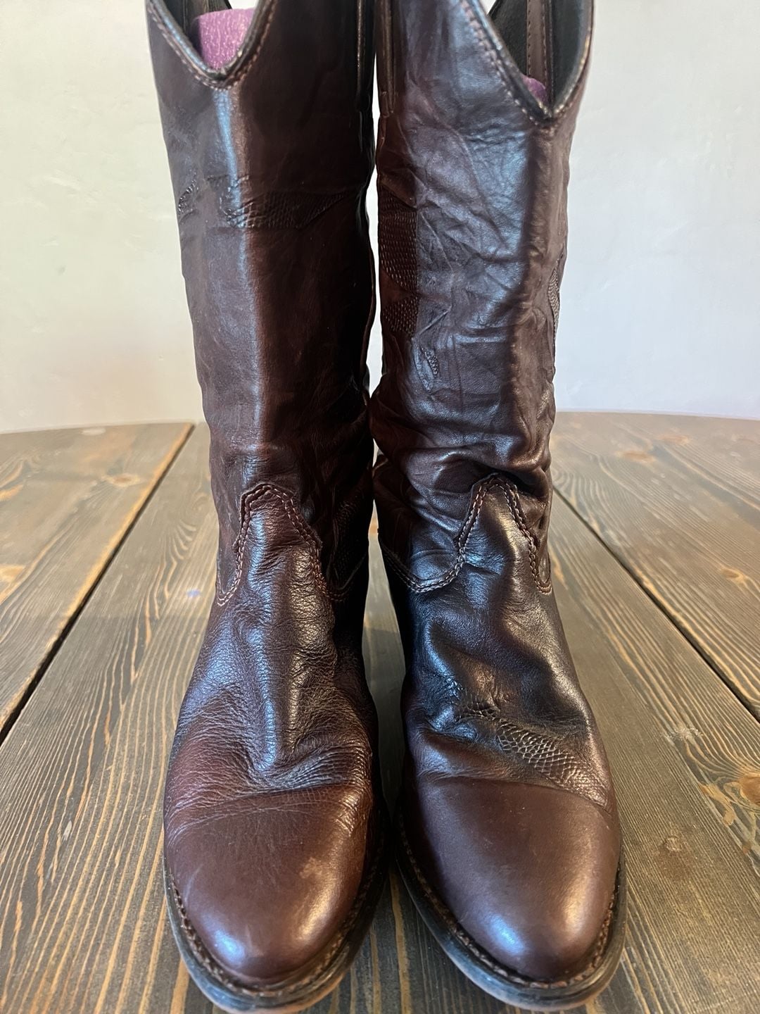 Durango Western Cowboy Boots Brown 7M Leather Slouch 25023 2