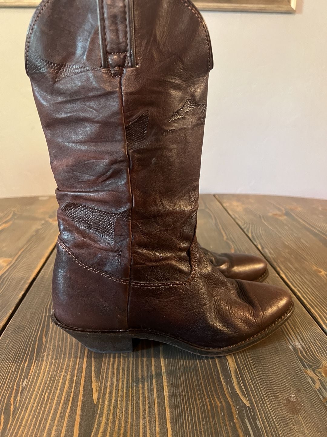 Durango Western Cowboy Boots Brown 7M Leather Slouch 25023 3