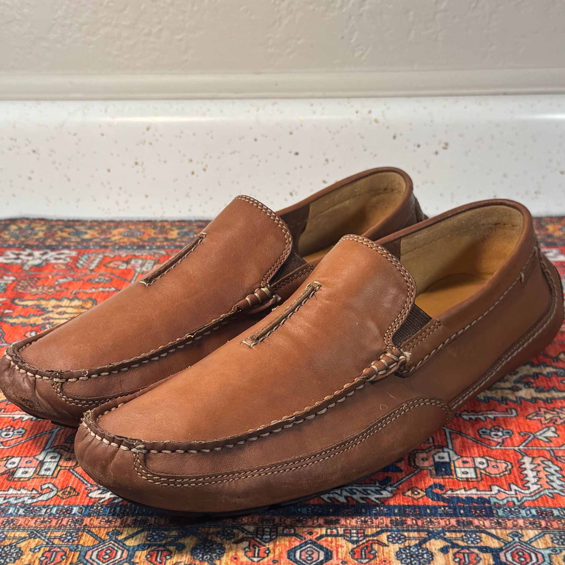 Clarks Collection 22862 Men’s 11 M Brown Leather Driving Loafers Moccasin Shoes 3