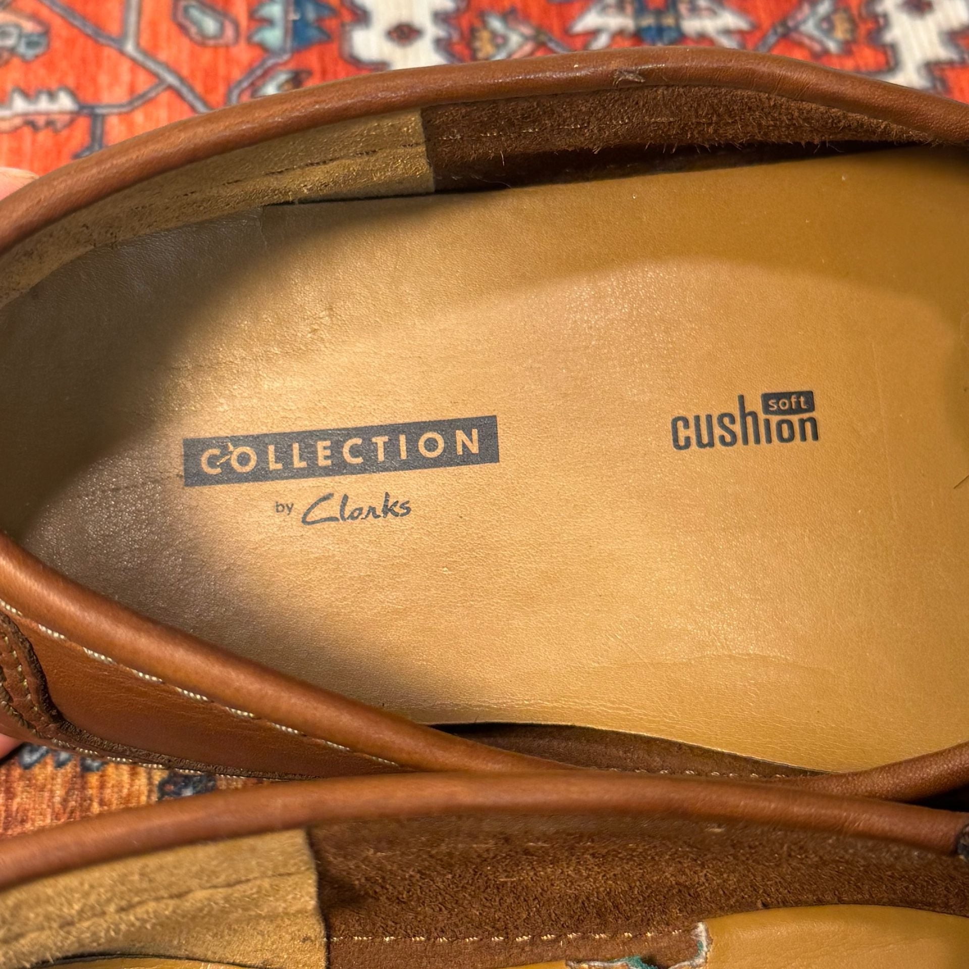 Clarks Collection 22862 Men’s 11 M Brown Leather Driving Loafers Moccasin Shoes 4