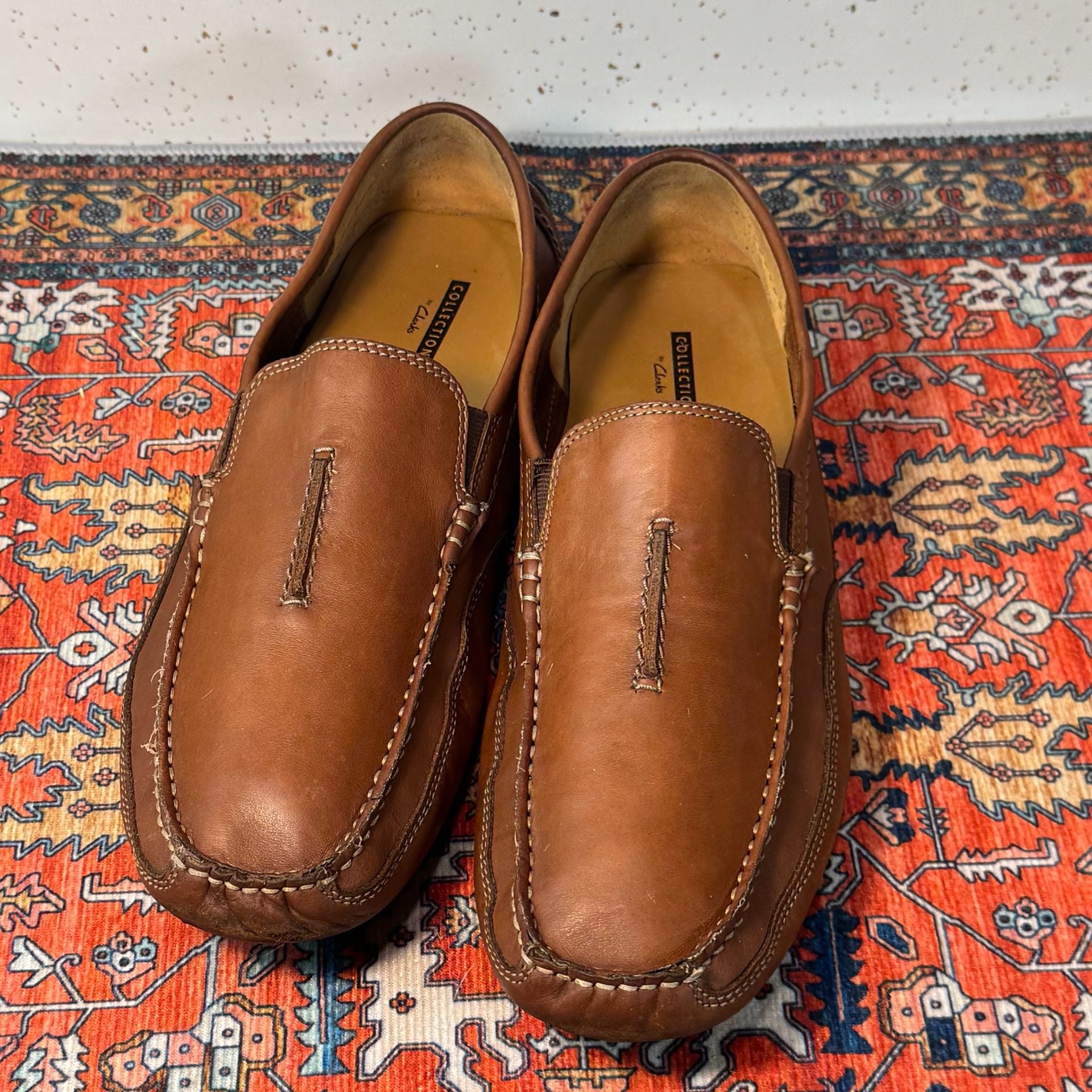 Clarks Collection 22862 Men’s 11 M Brown Leather Driving Loafers Moccasin Shoes 5