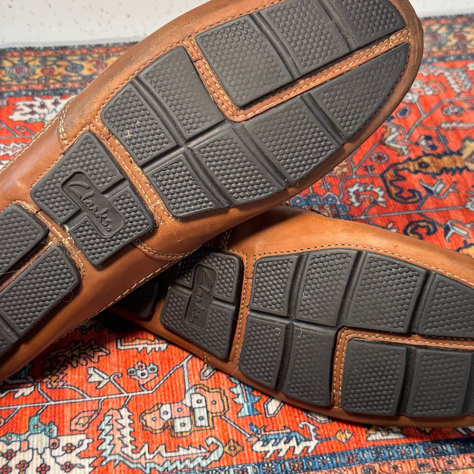 Clarks Collection 22862 Men’s 11 M Brown Leather Driving Loafers Moccasin Shoes 6