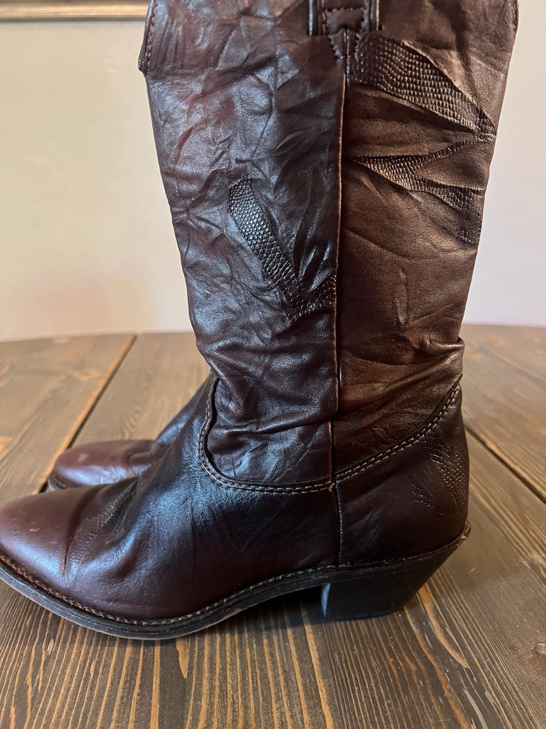 Durango Western Cowboy Boots Brown 7M Leather Slouch 25023 6
