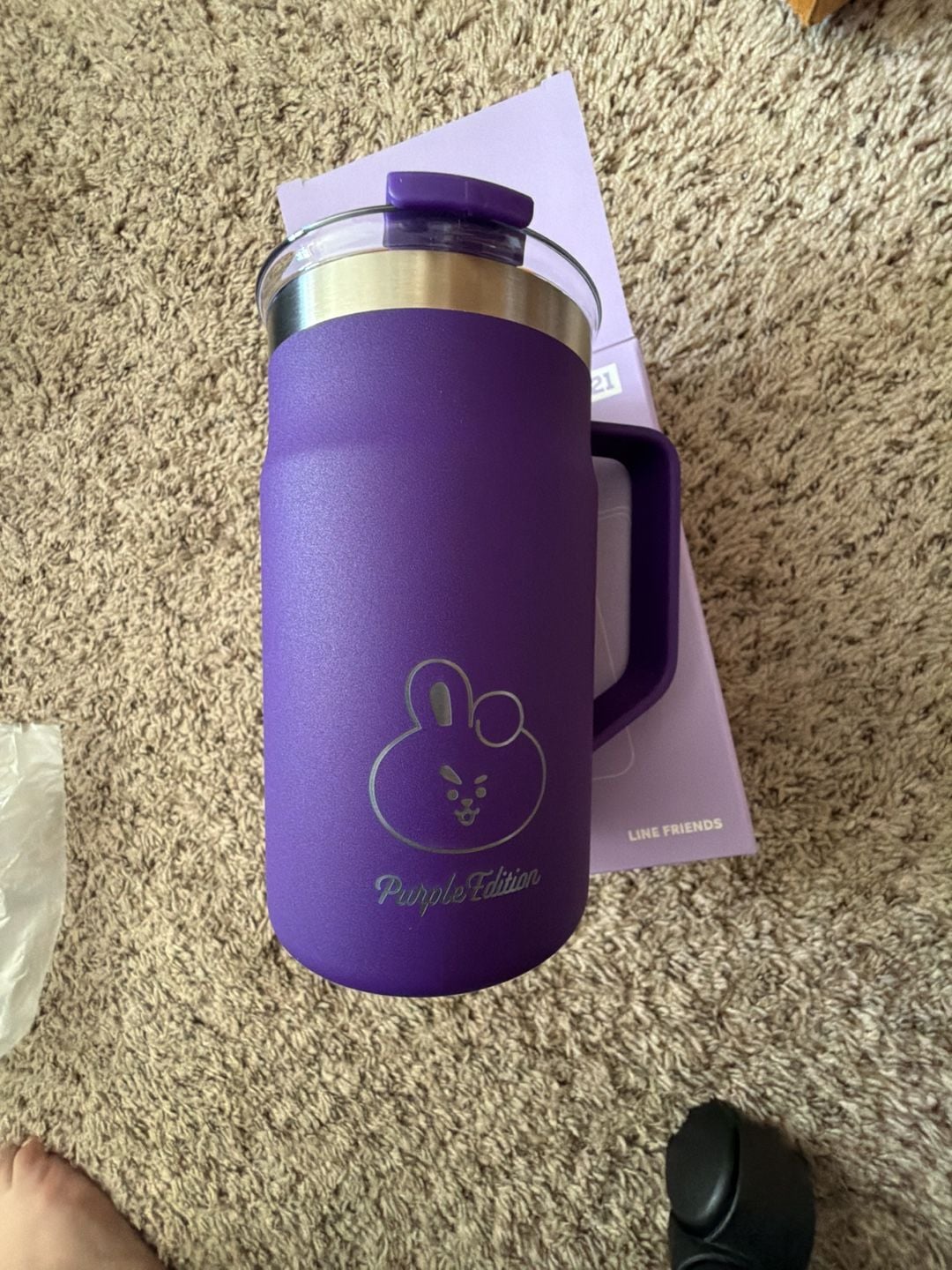 BT21 COOKY TUMBLER PURPLE WISH LINE FRIENDS 3