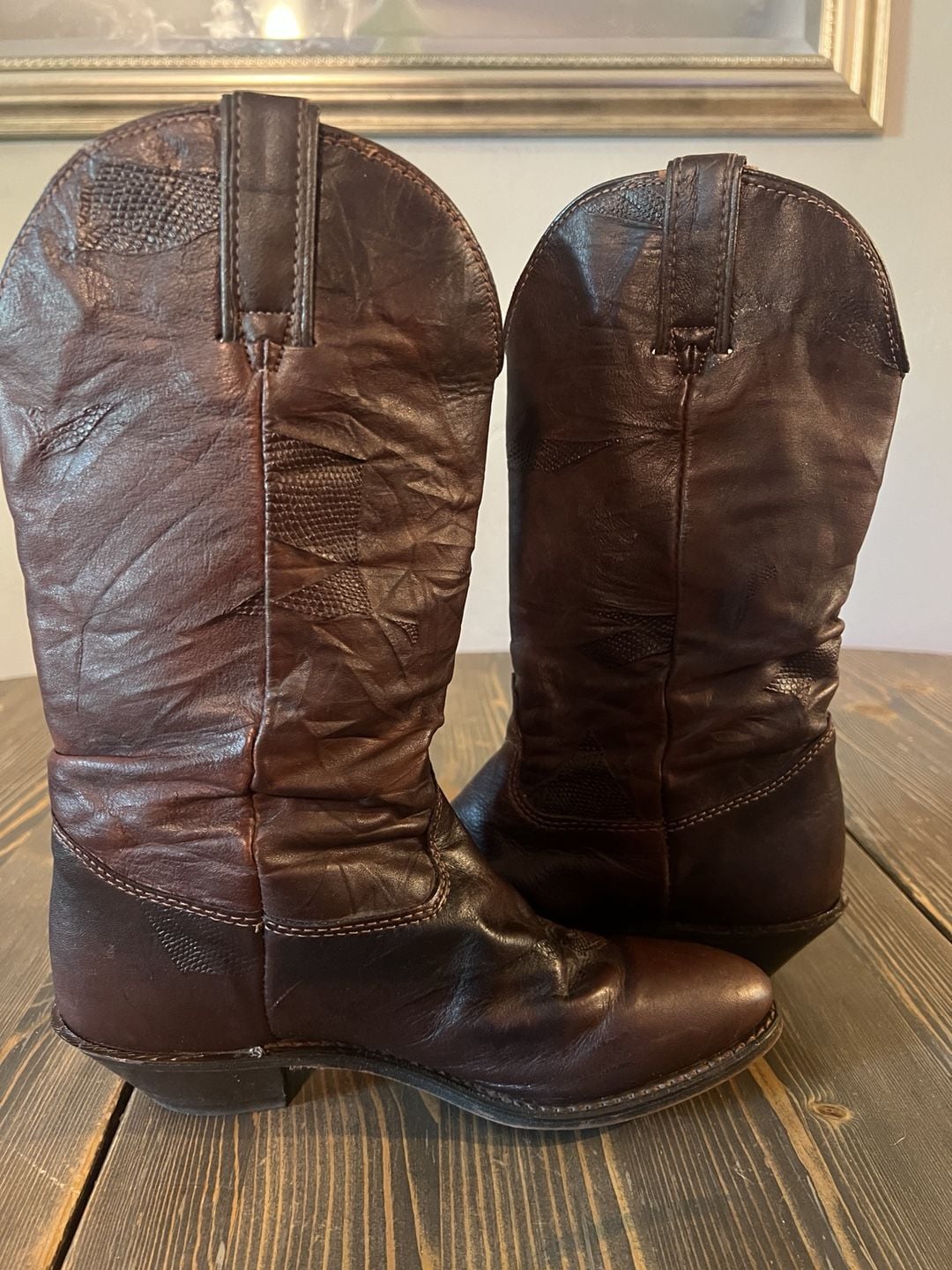 Durango Western Cowboy Boots Brown 7M Leather Slouch 25023 7