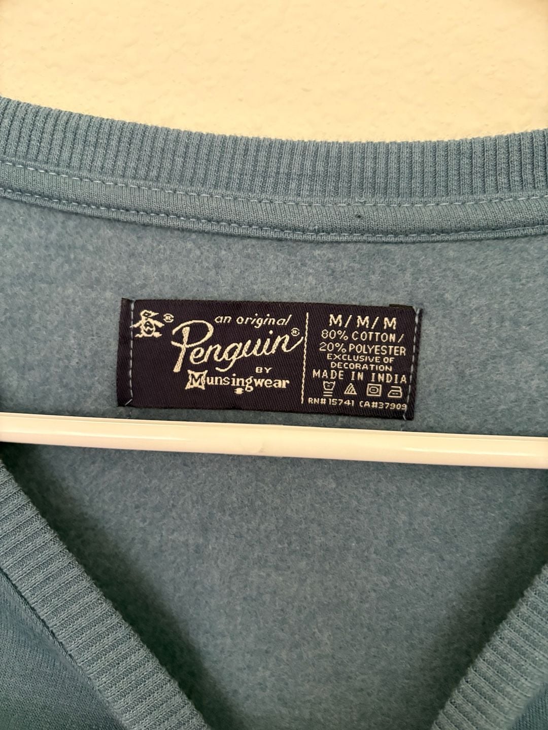 Original Penguin Sweatshirt Size M Copen Blue Sleeve Logo 7