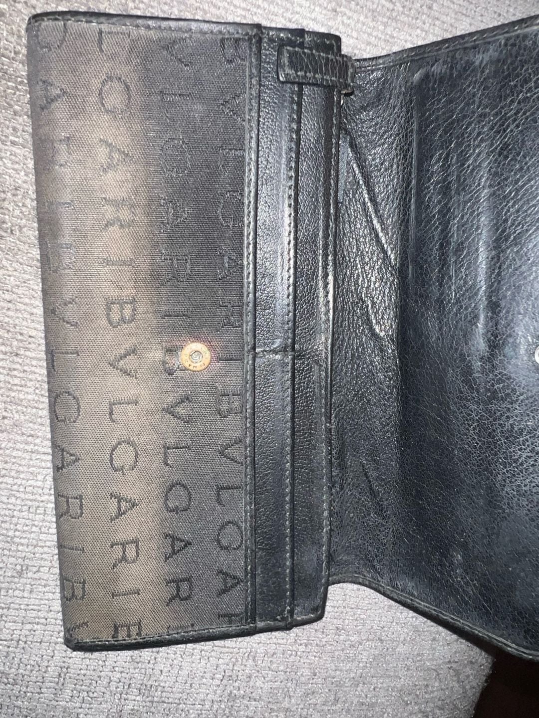 Bvlgari Black Canvas Logomania Long Wallet 1