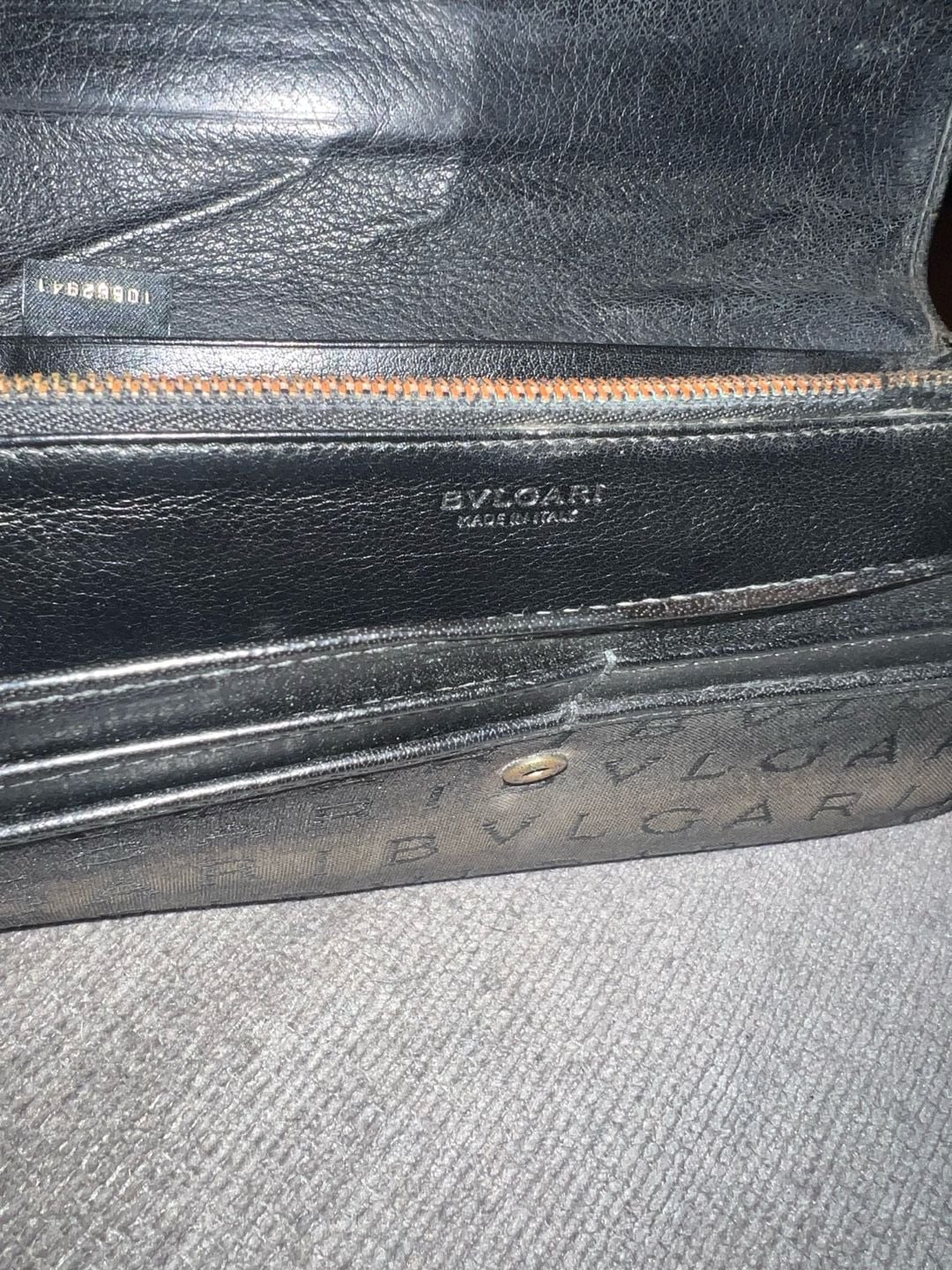 Bvlgari Black Canvas Logomania Long Wallet 3