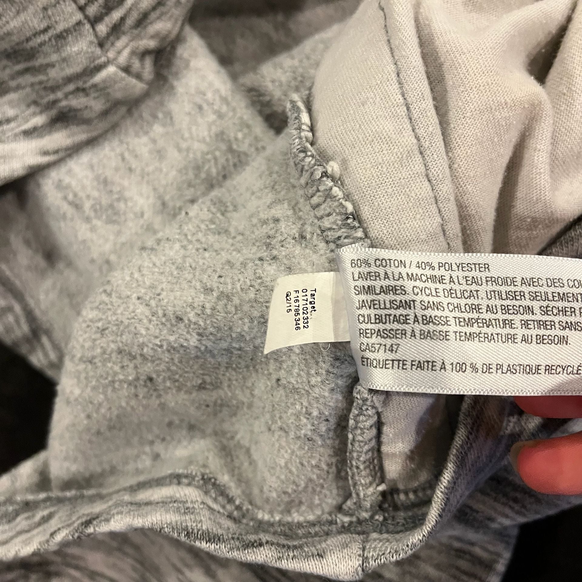 Mossimo Supply Co. Marled Gray Funnel Neck Hoodie Sweatshirt Women’s Large 14