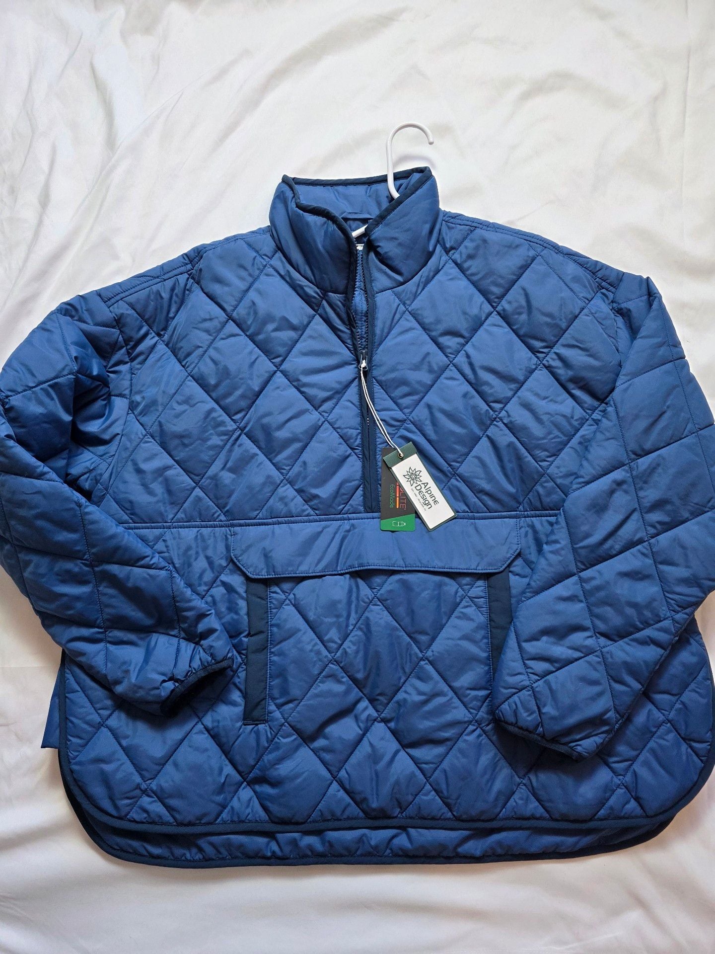 Alpine Design Quilted Pullover Jacket Blue, Large 2