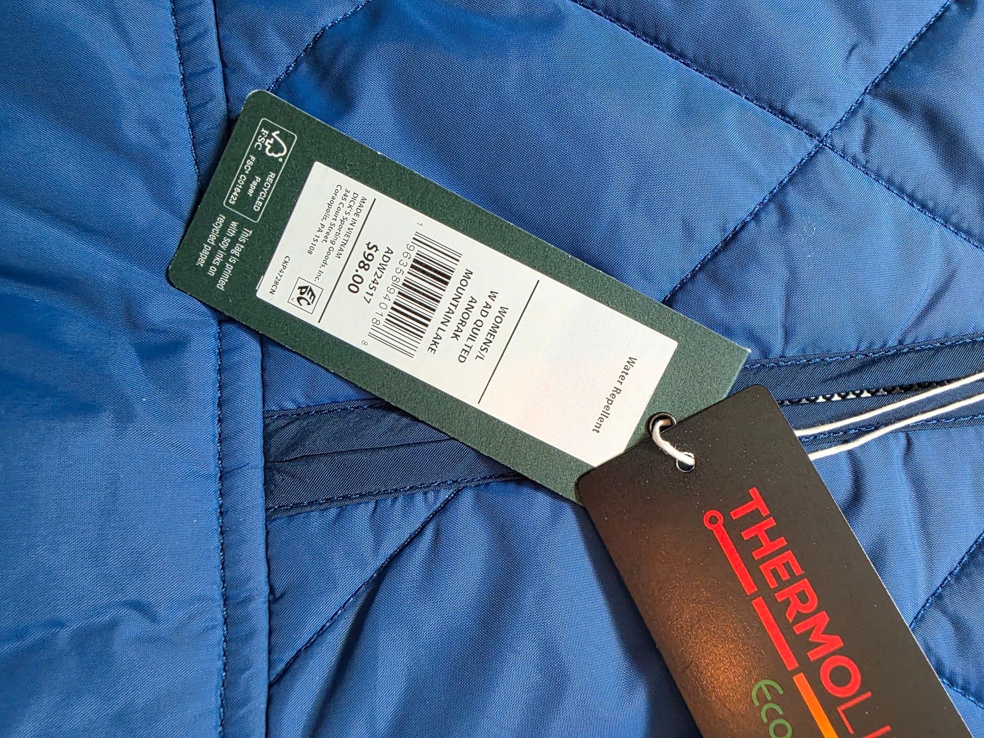 Alpine Design Quilted Pullover Jacket Blue, Large 4
