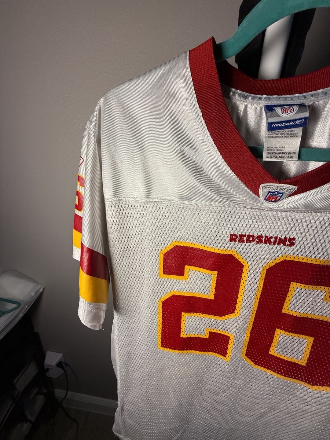 Reebok Washington Redskins Clinton Portis 26 Jersey XL White NFL 5
