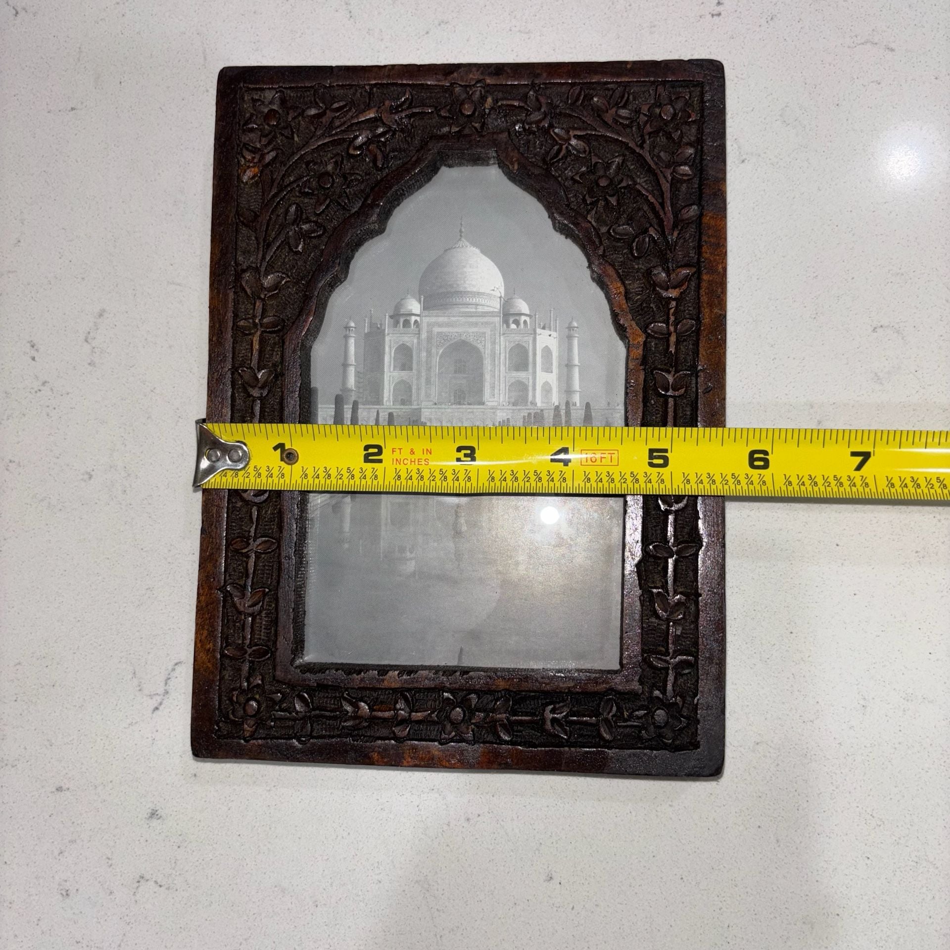World Market Carved Wood Picture Frame Size 4 X 6 Dark Wood 9