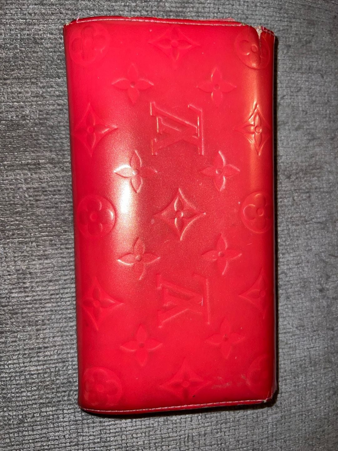 Louis Vuitton Monogram Vernis Sarah Wallet Red Patent Leather 4