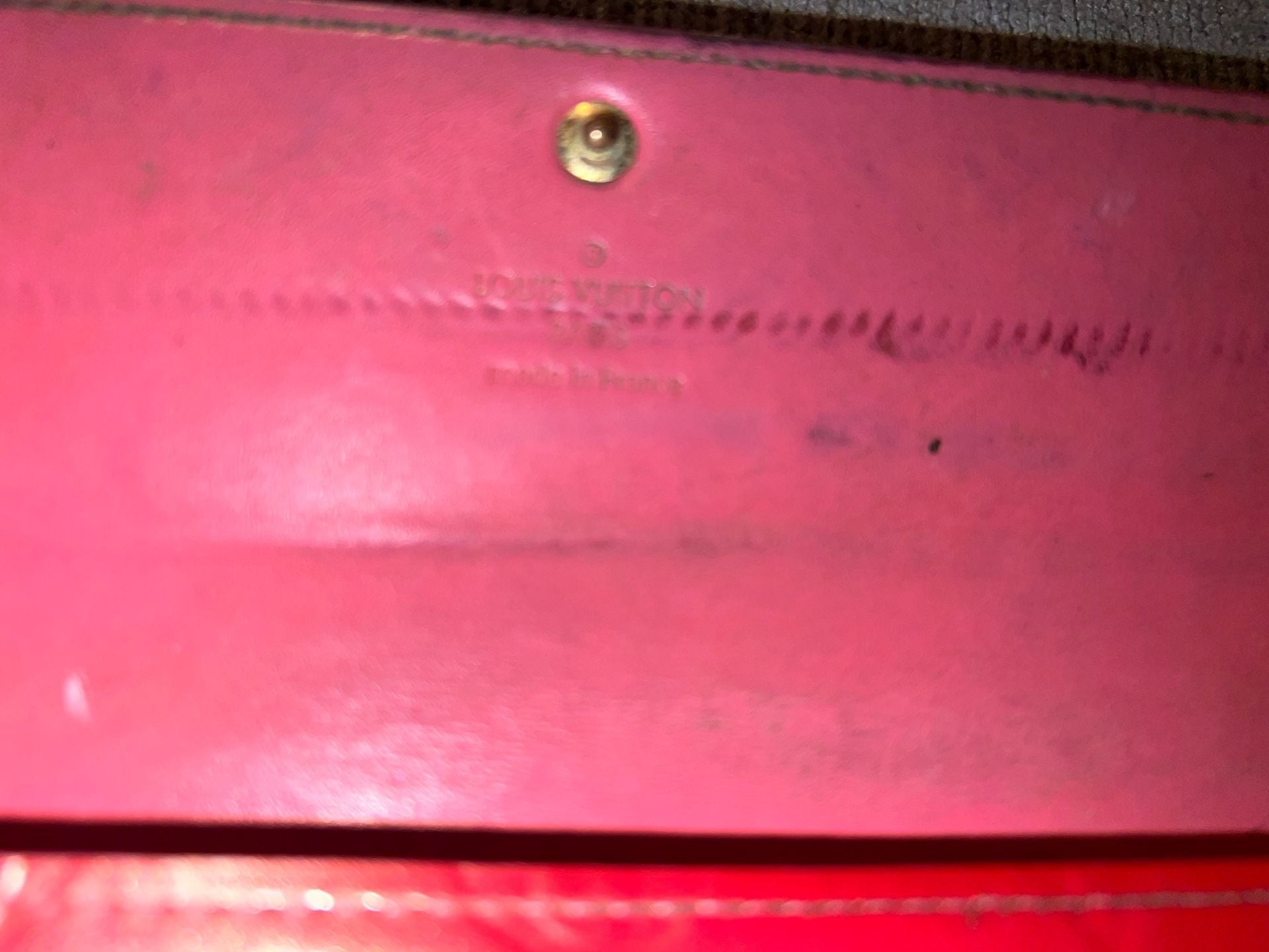 Louis Vuitton Monogram Vernis Sarah Wallet Red Patent Leather 6