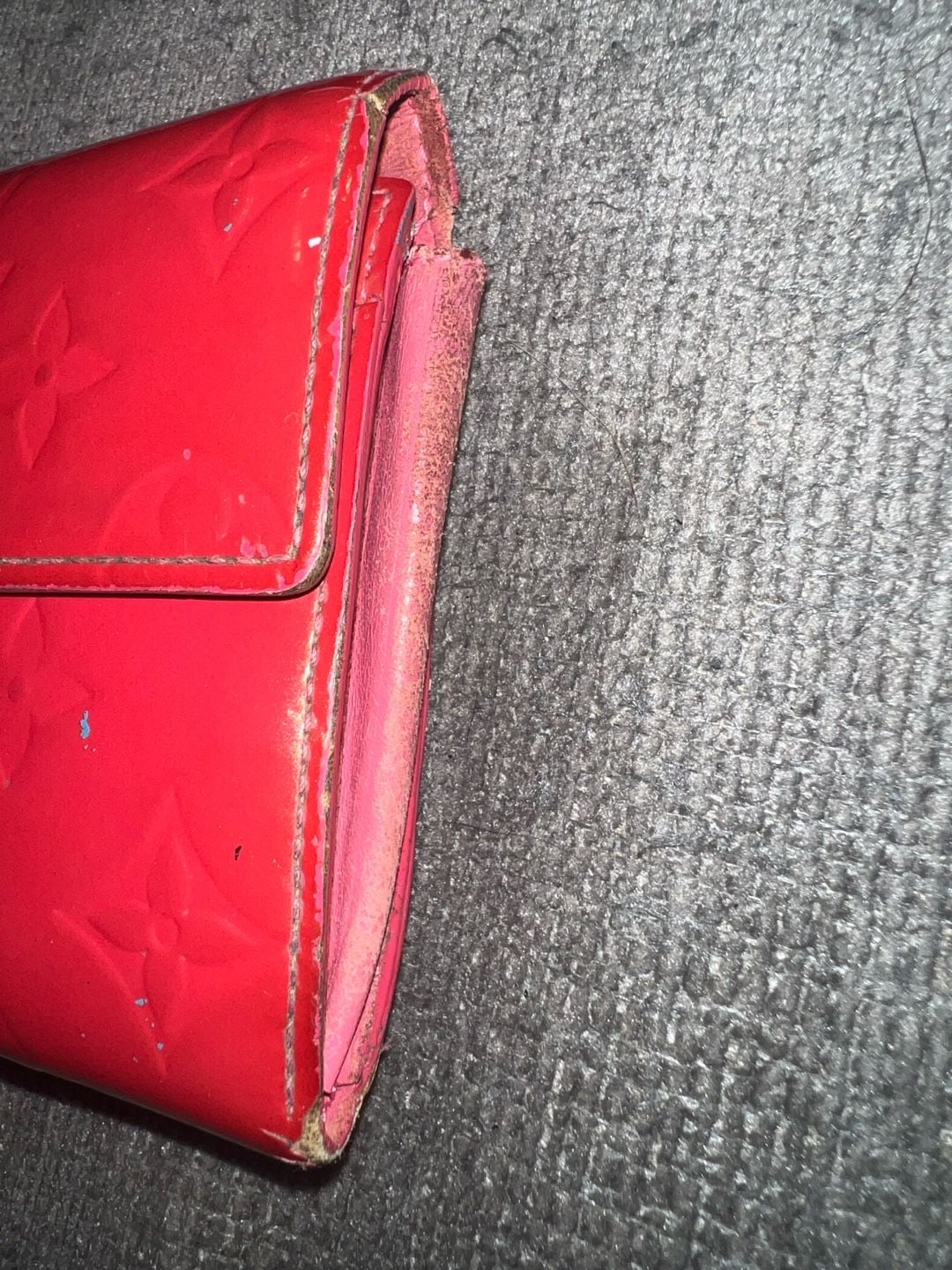 Louis Vuitton Monogram Vernis Sarah Wallet Red Patent Leather 11