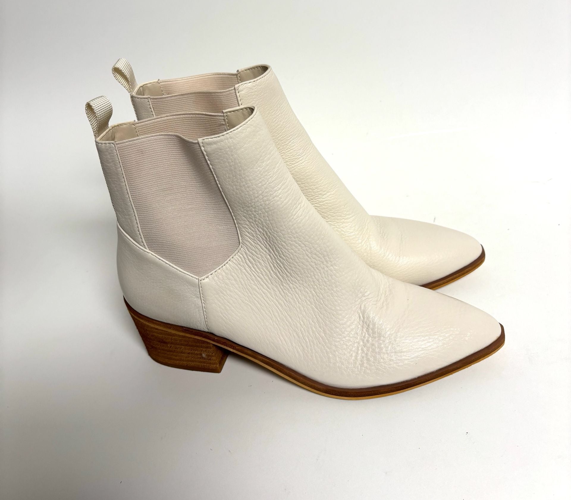 Chinese Laundry Filip Booties Size 8.5 Ivory Leather Pointed Toe 5