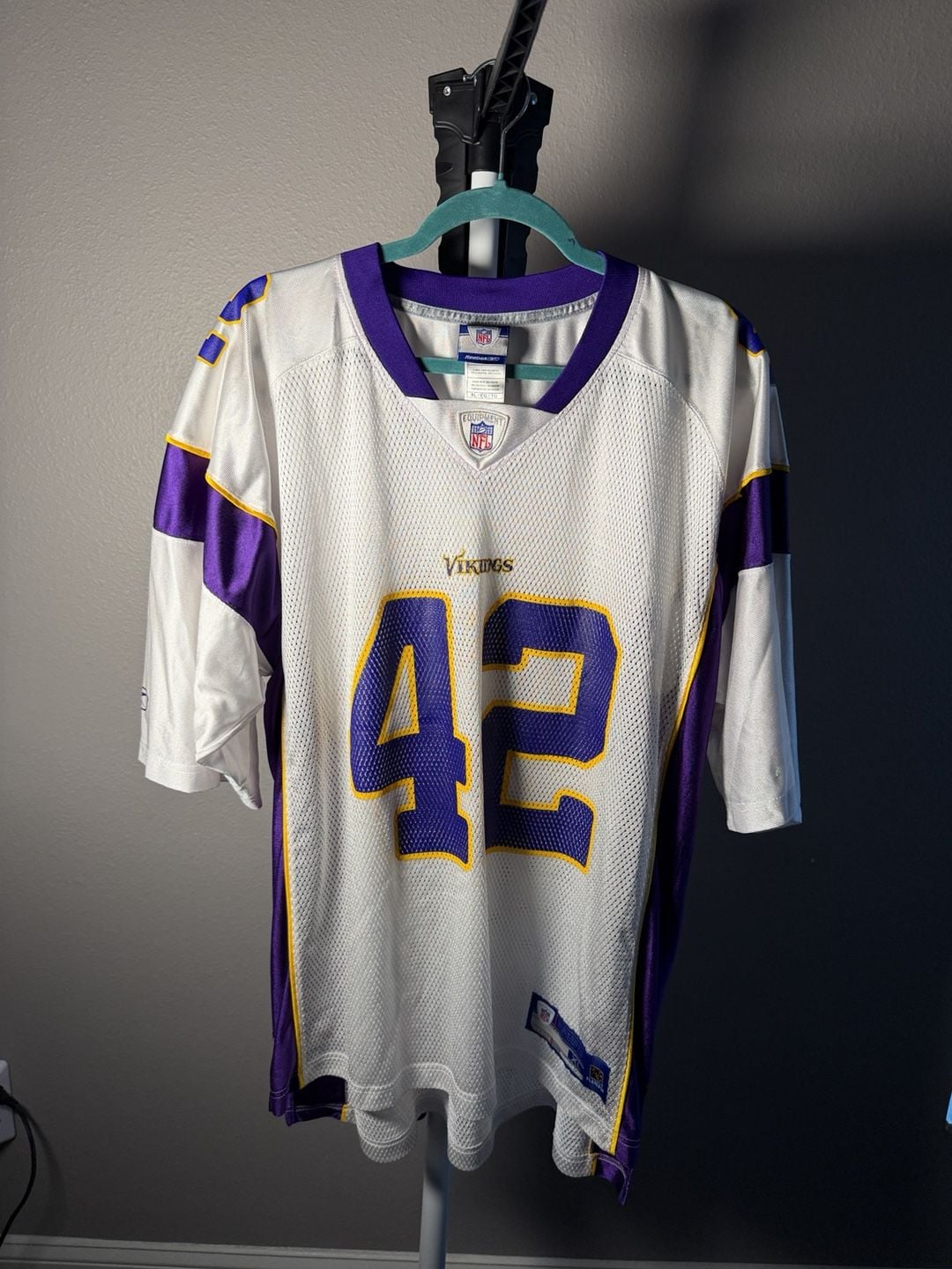 Reebok NFL Minnesota Vikings Jersey Size XL White 42 2
