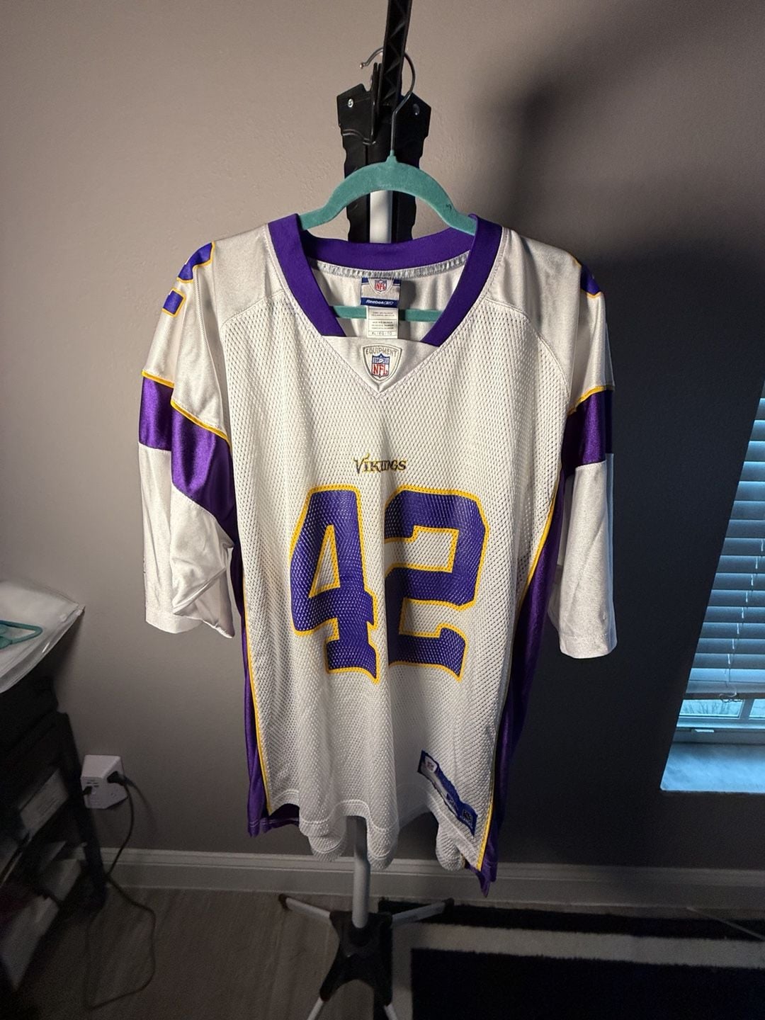 Reebok NFL Minnesota Vikings Jersey Size XL White 42 3