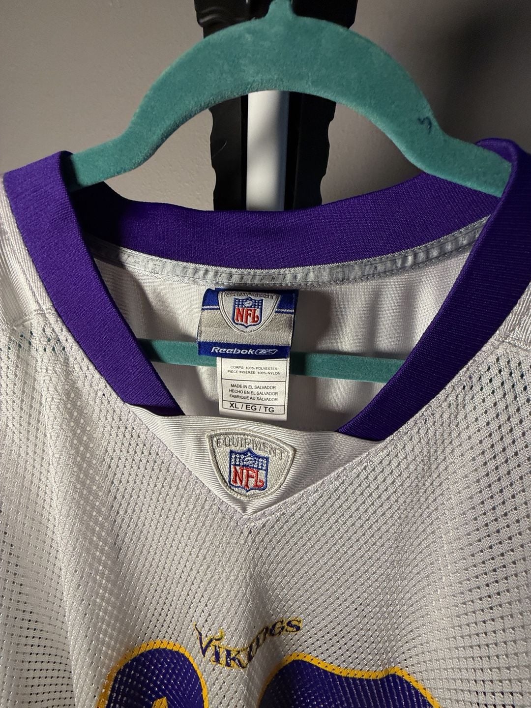 Reebok NFL Minnesota Vikings Jersey Size XL White 42 5